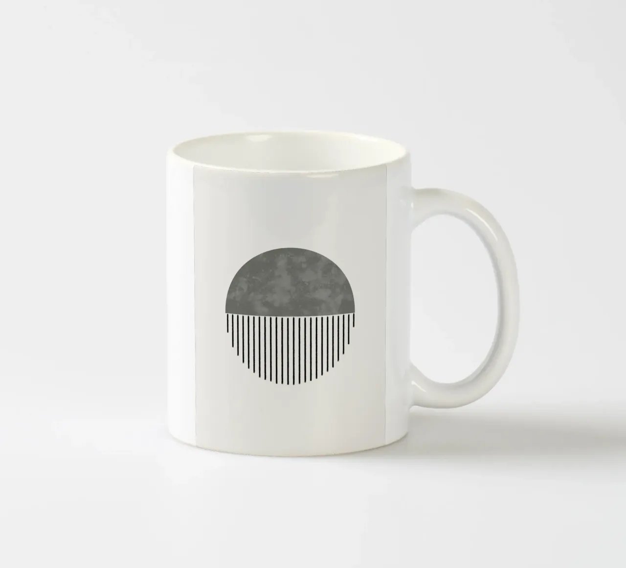 Minimalist geometric artwork in sage green tazza in ceramica da Imaginative