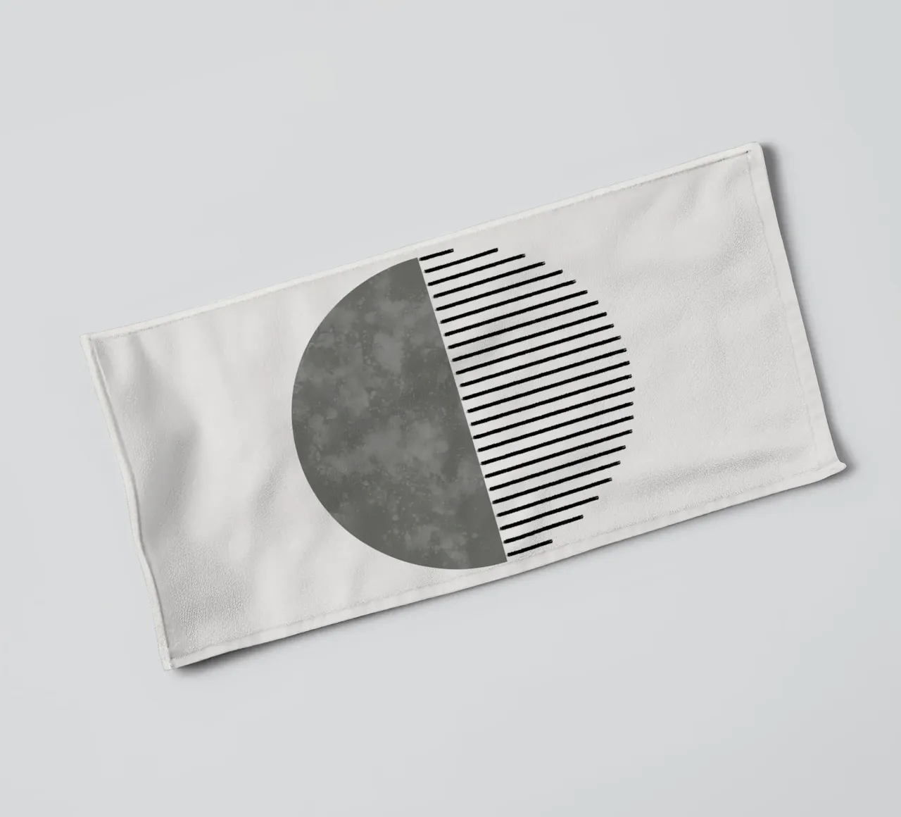 Minimalist geometric artwork in sage green asciugamano da bagno da Imaginative