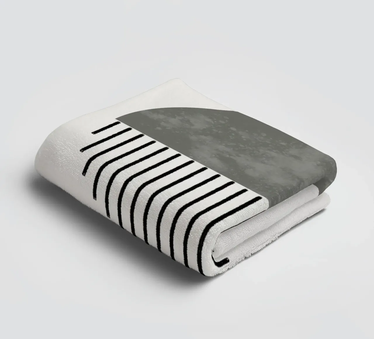 Minimalist geometric artwork in sage green asciugamano da bagno da Imaginative