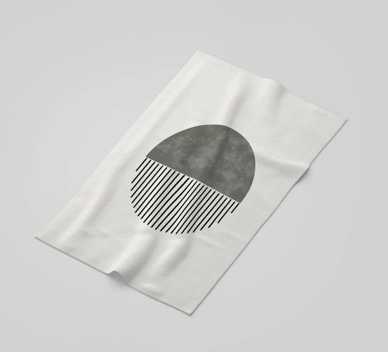 Minimalist geometric artwork in sage green telo mare da Imaginative
