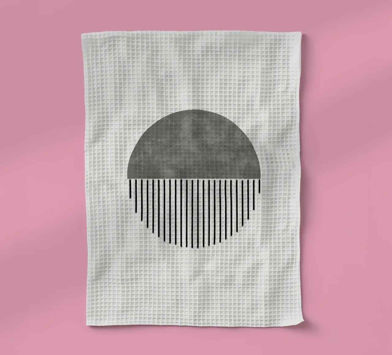 Minimalist geometric artwork in sage green canovaccio da cucina da Imaginative