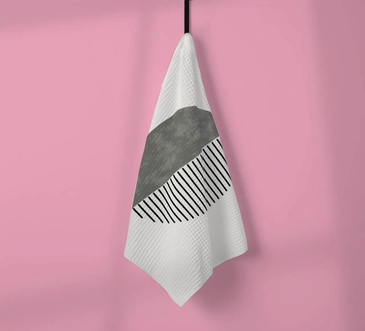 Minimalist geometric artwork in sage green canovaccio da cucina da Imaginative