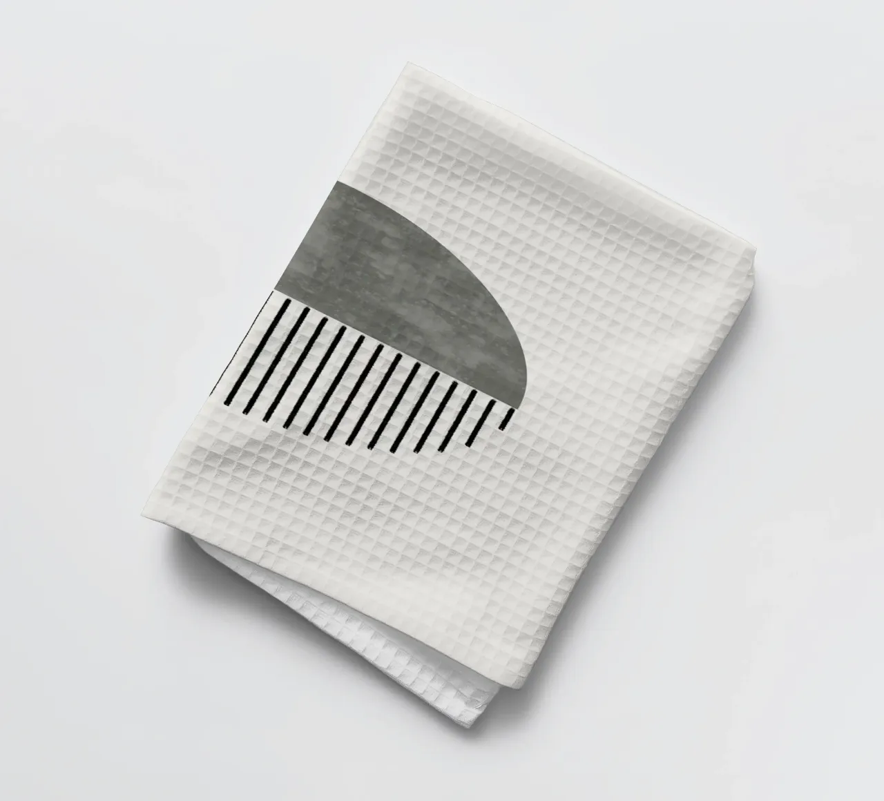 Minimalist geometric artwork in sage green canovaccio da cucina da Imaginative