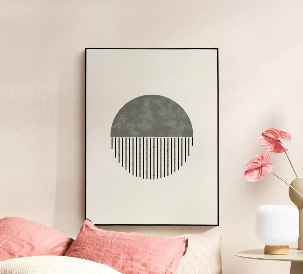 Minimalist geometric artwork in sage green plexiglass da Imaginative