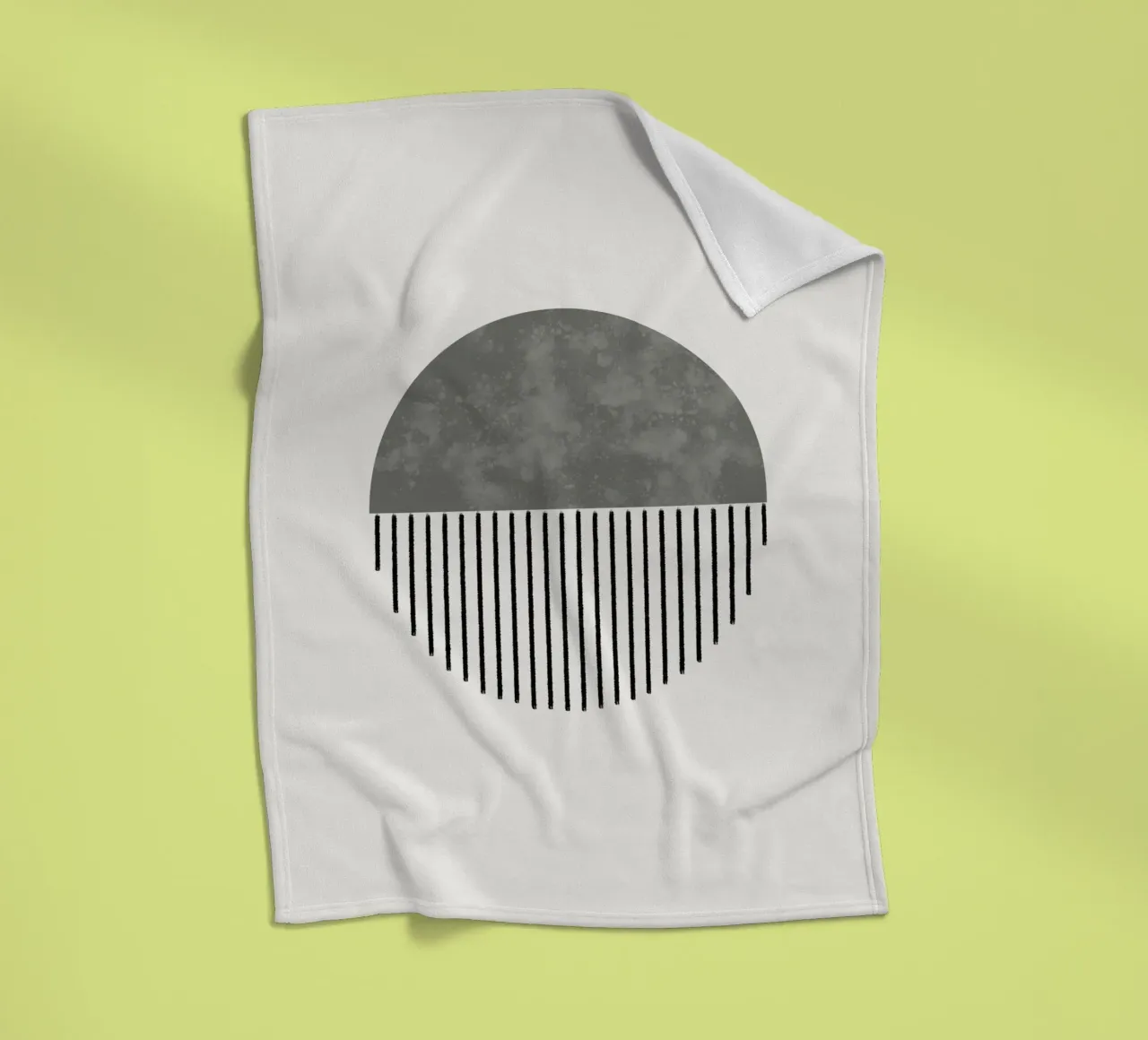 Minimalist geometric artwork in sage green coperta in pile da Imaginative
