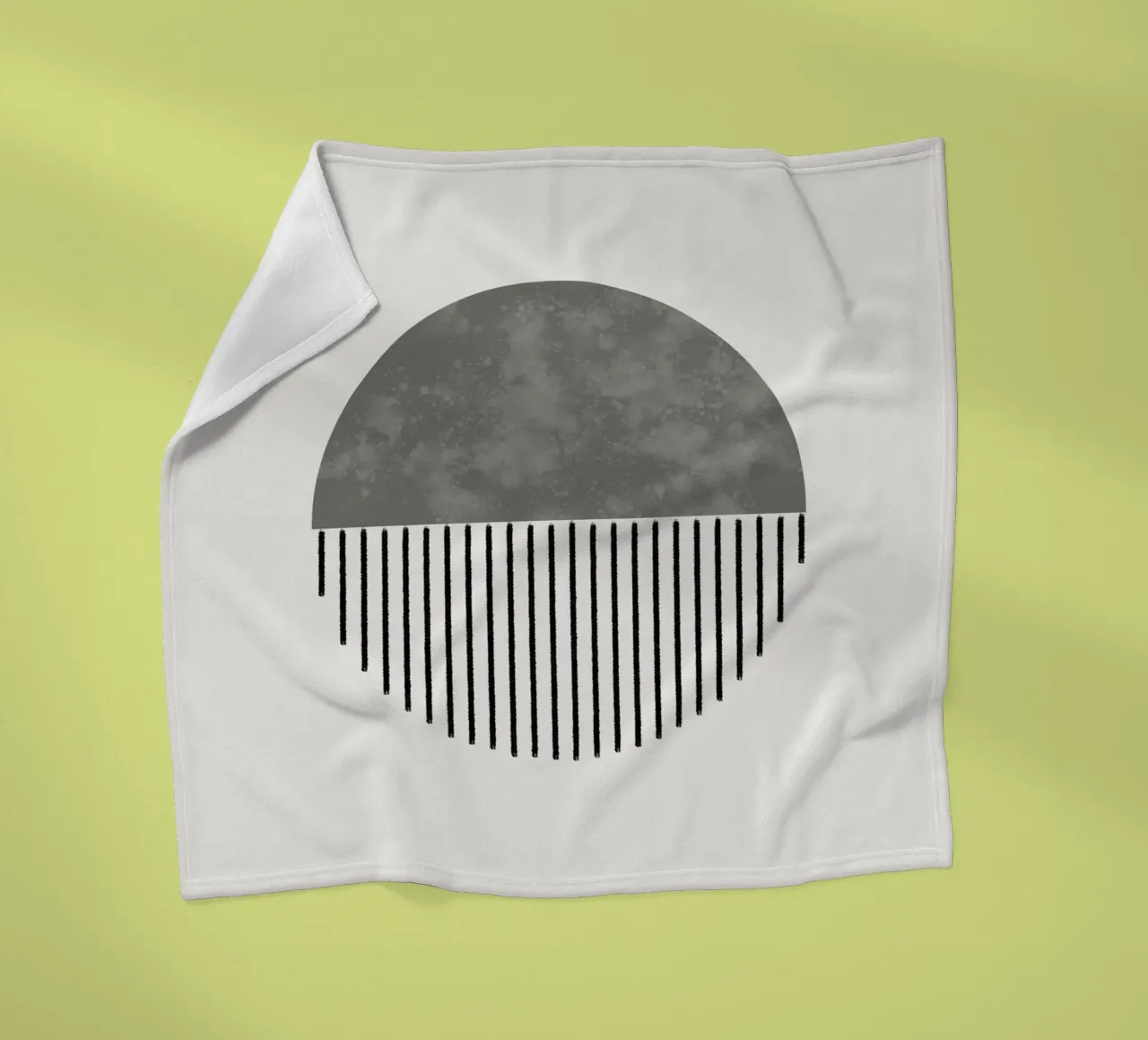 Minimalist geometric artwork in sage green coperta in pile da Imaginative