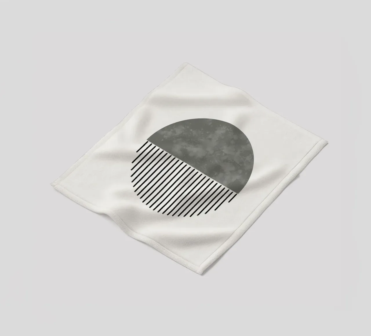 Minimalist geometric artwork in sage green coperta in pile da Imaginative