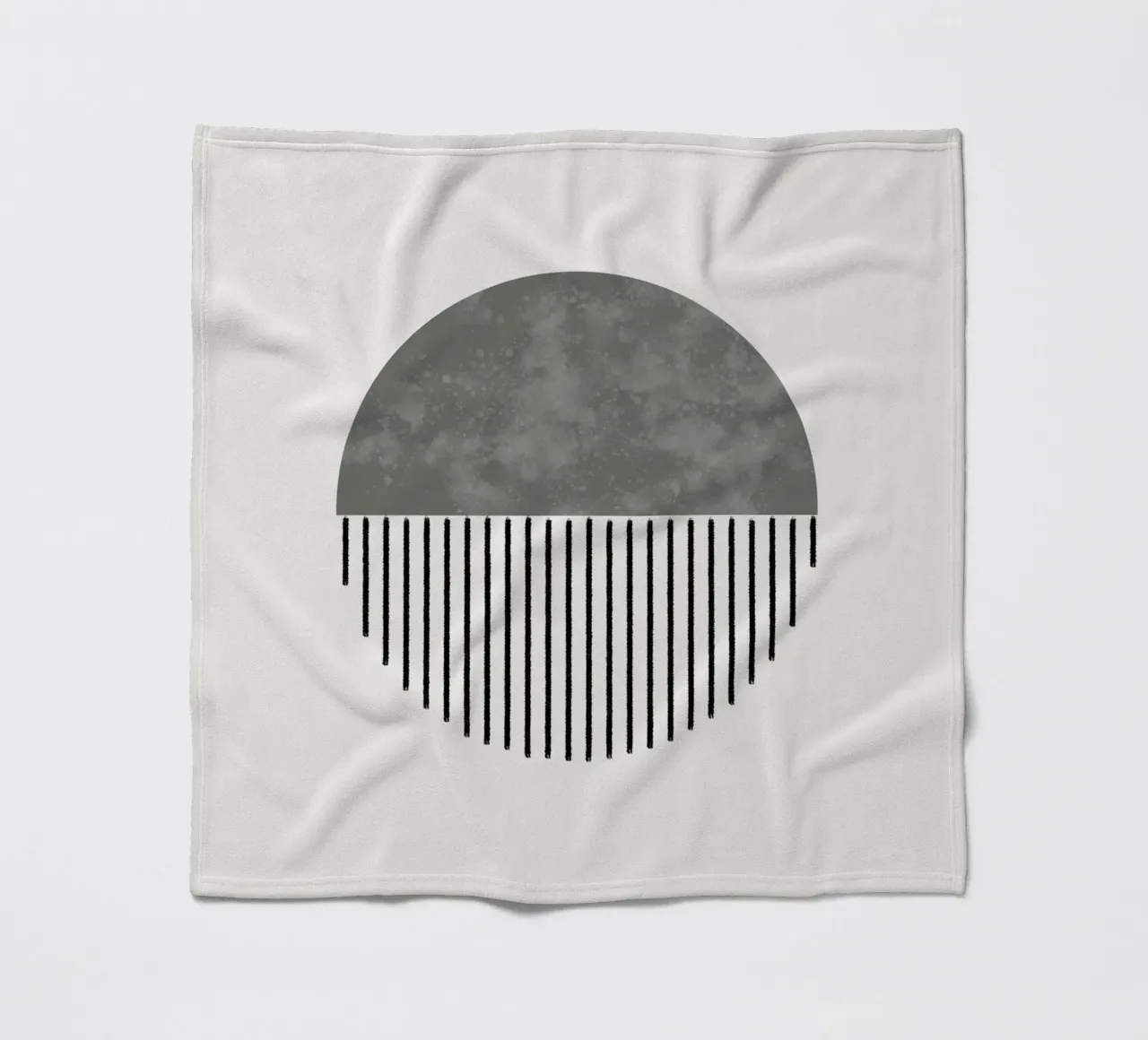 Minimalist geometric artwork in sage green coperta in pile da Imaginative