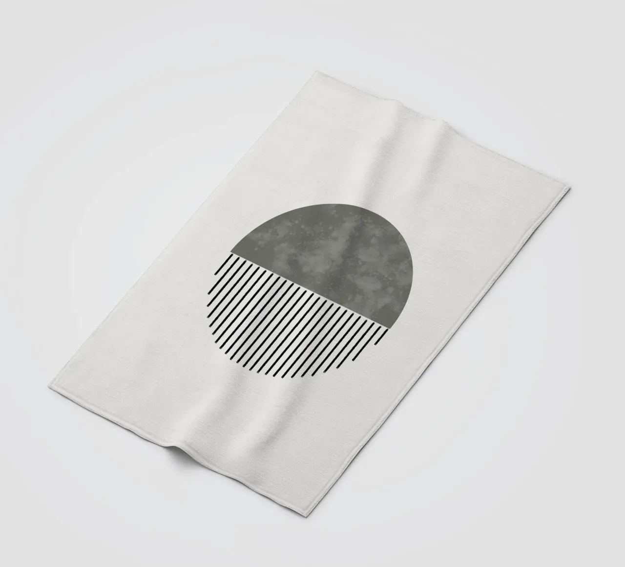 Minimalist geometric artwork in sage green coperta in pile da Imaginative