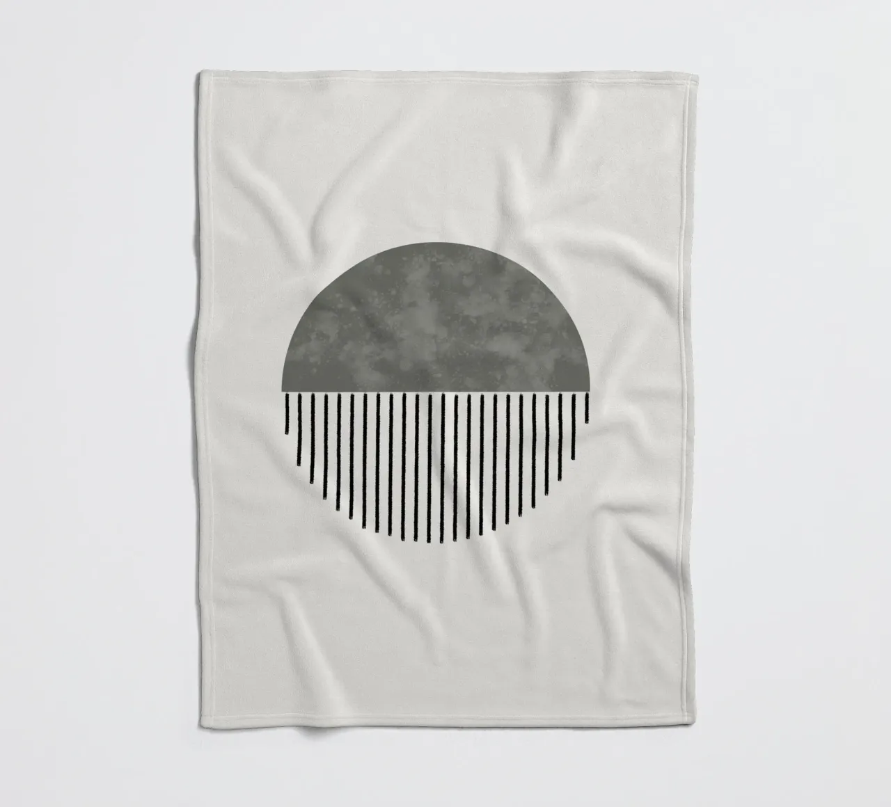 Minimalist geometric artwork in sage green coperta in pile da Imaginative