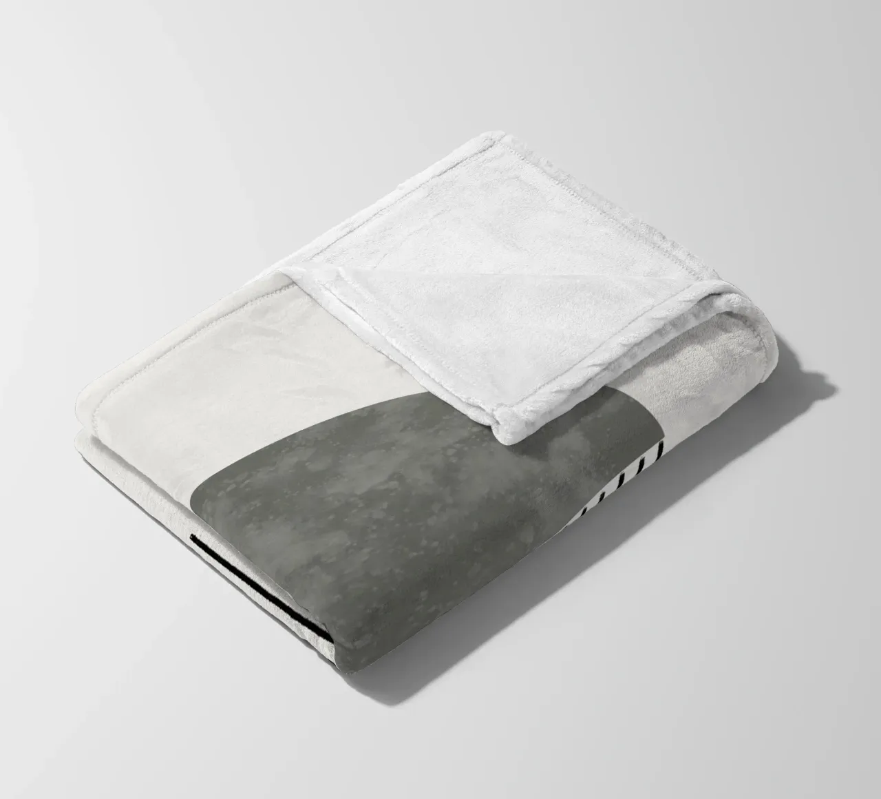 Minimalist geometric artwork in sage green coperta in pile da Imaginative