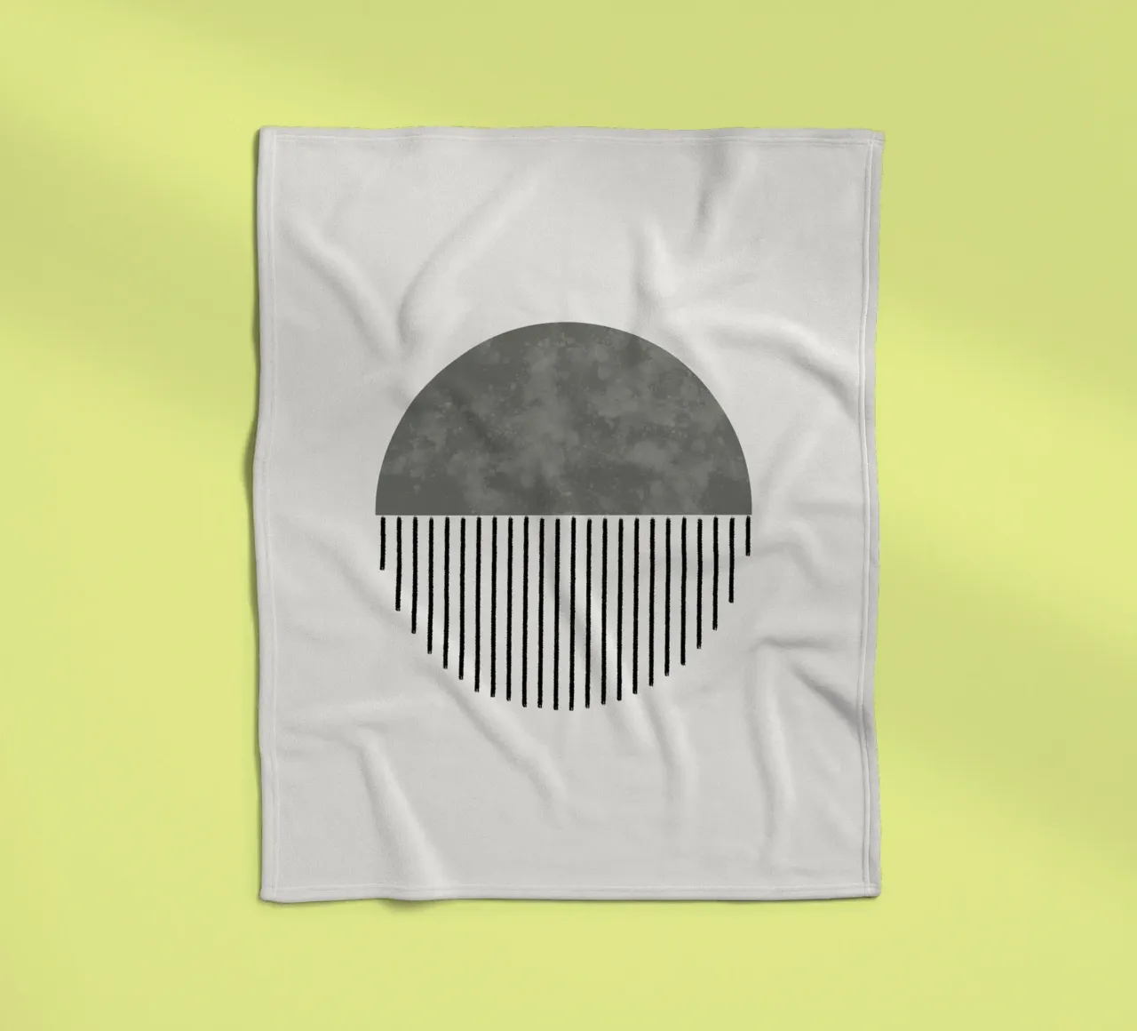 Minimalist geometric artwork in sage green coperta in pile da Imaginative