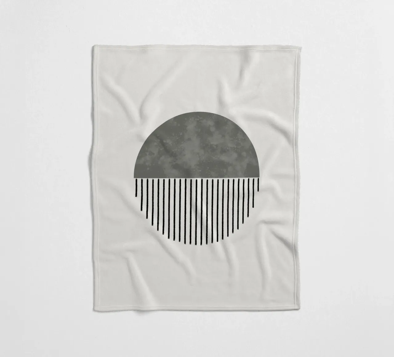 Minimalist geometric artwork in sage green coperta in pile da Imaginative