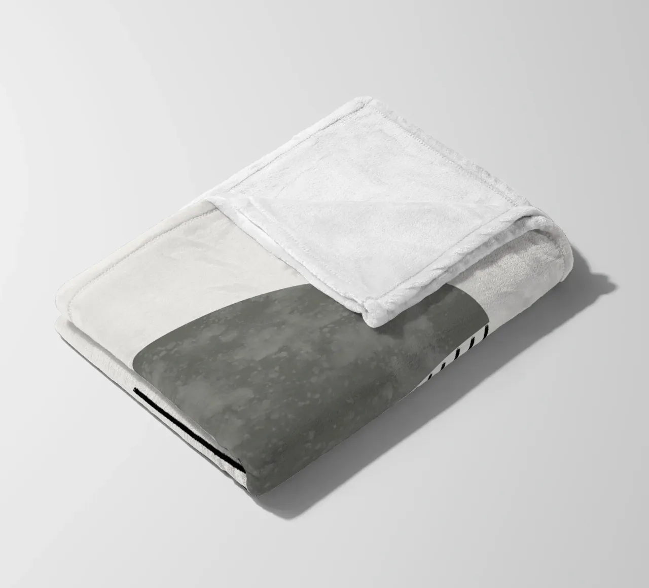 Minimalist geometric artwork in sage green coperta in pile da Imaginative