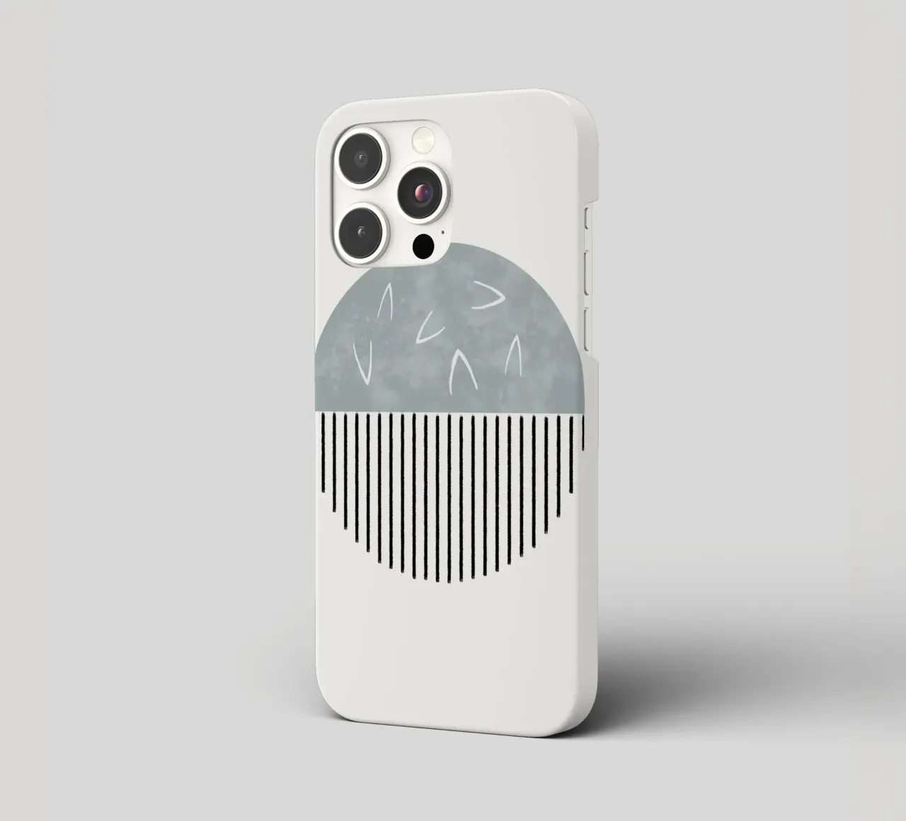 Minimalist artwork with a round shape and black lines cover iphone da Imaginative