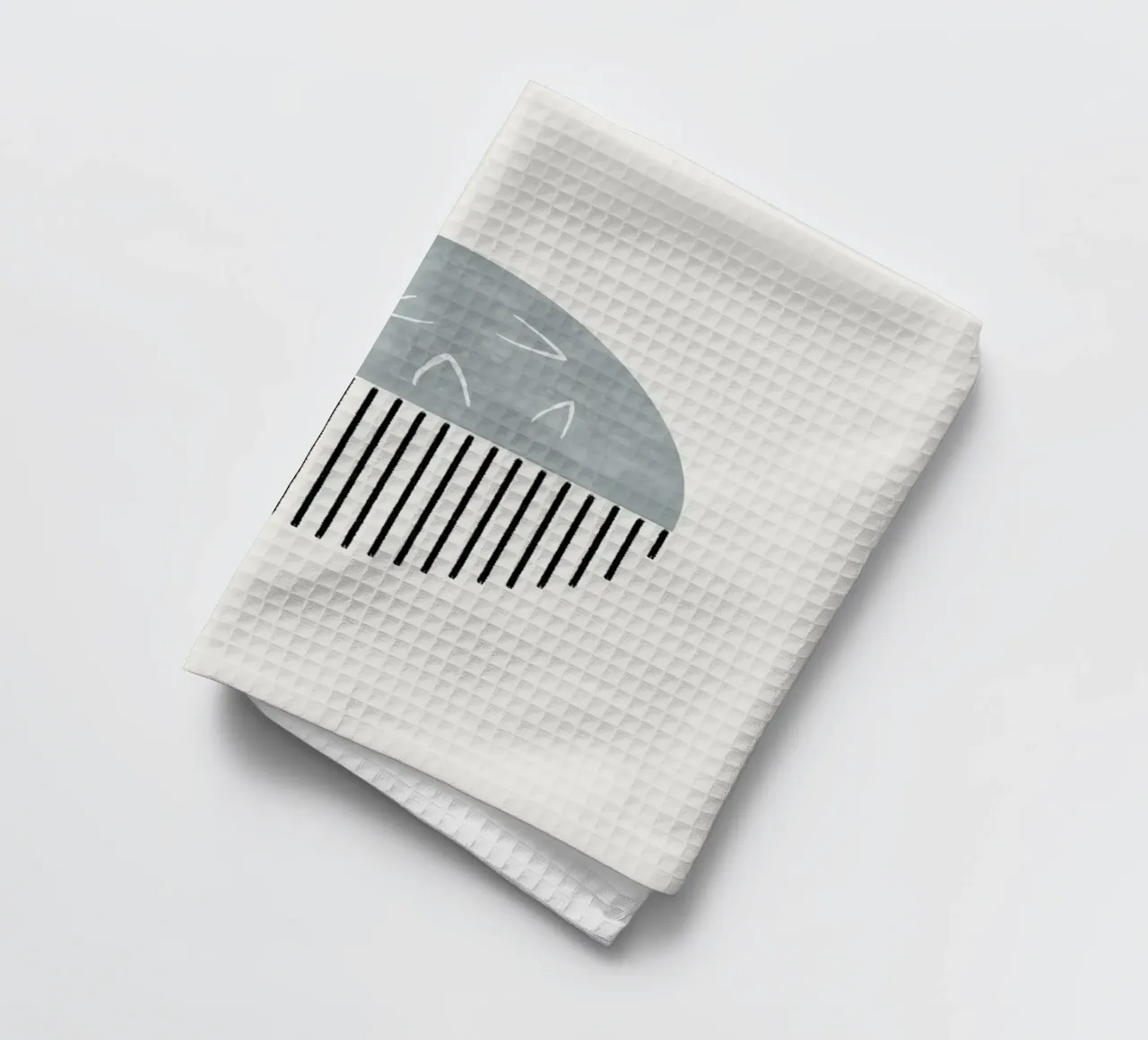 Minimalist artwork with a round shape and black lines torchon de Imaginative