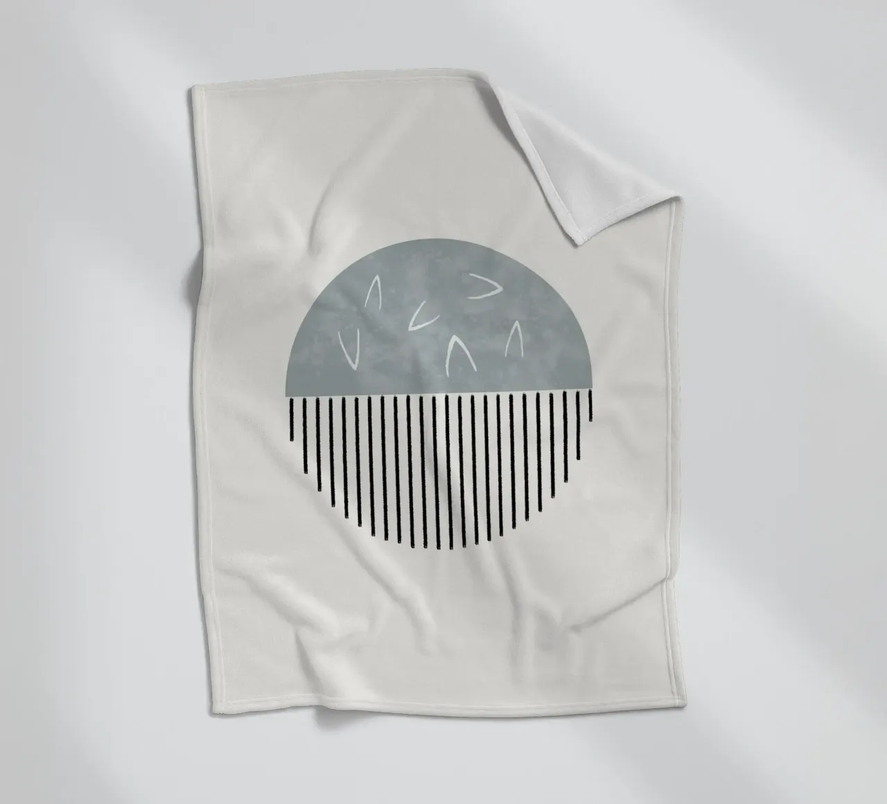Minimalist artwork with a round shape and black lines coperta in pile da Imaginative