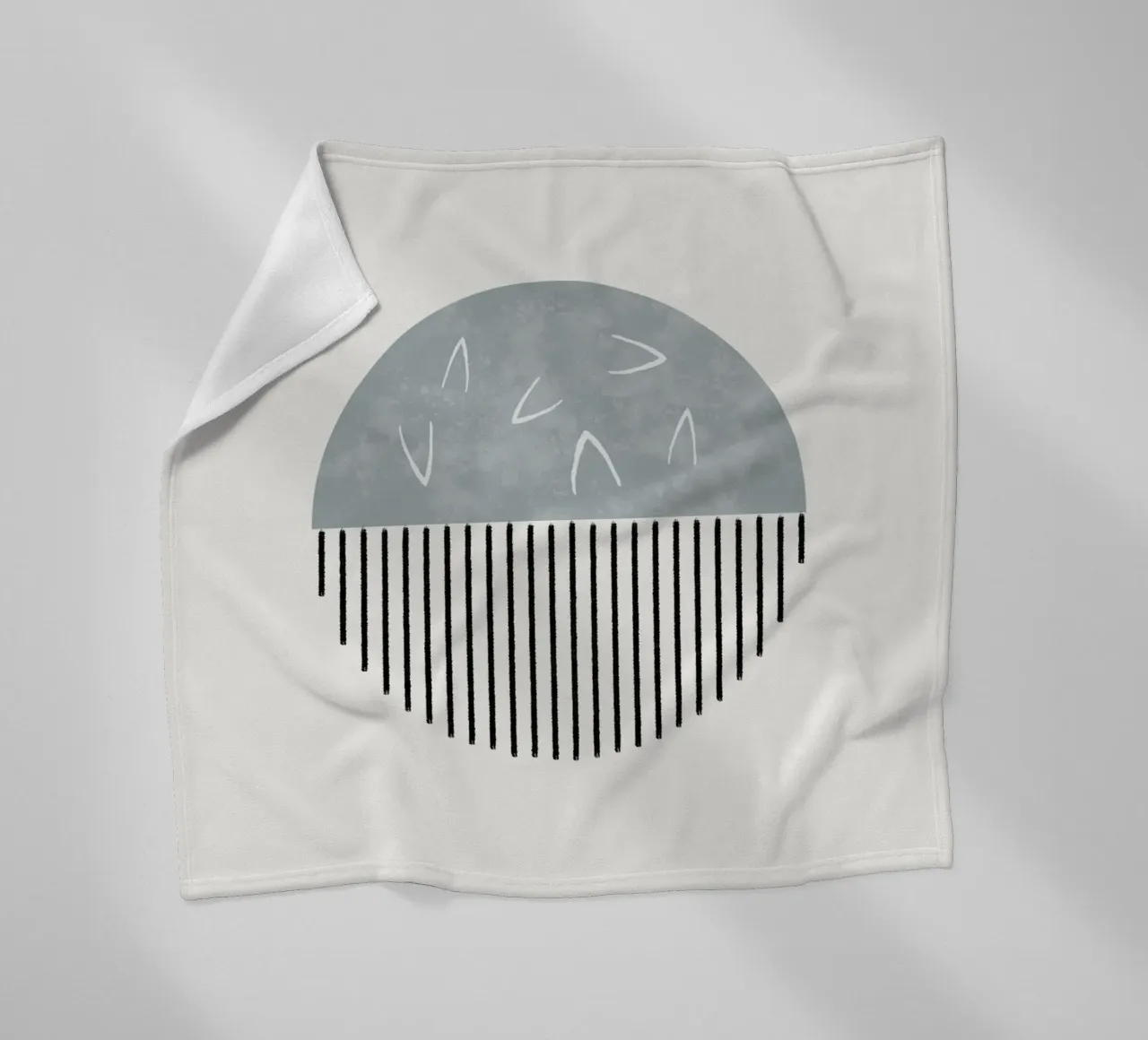 Minimalist artwork with a round shape and black lines coperta in pile da Imaginative