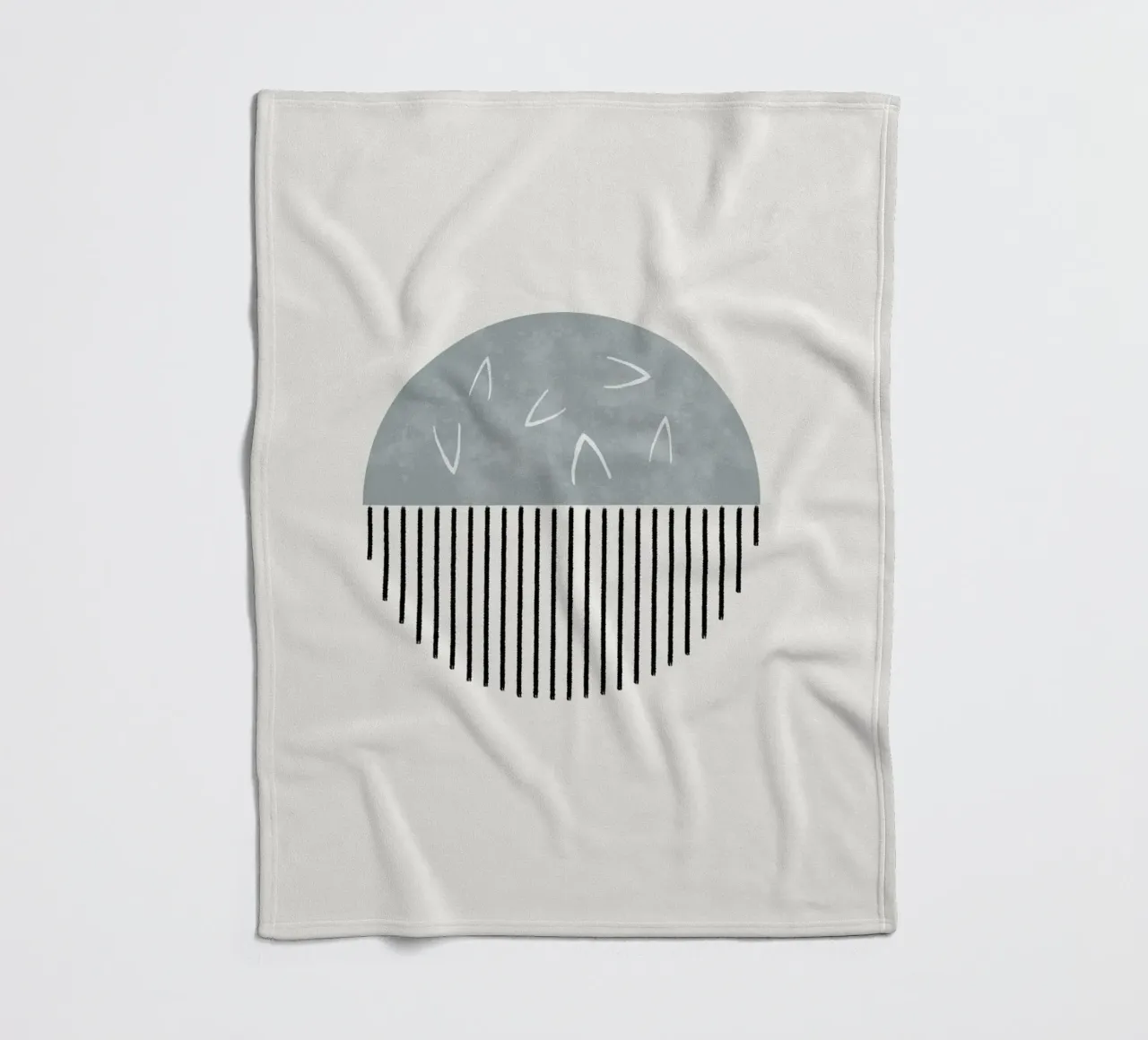 Minimalist artwork with a round shape and black lines coperta in pile da Imaginative