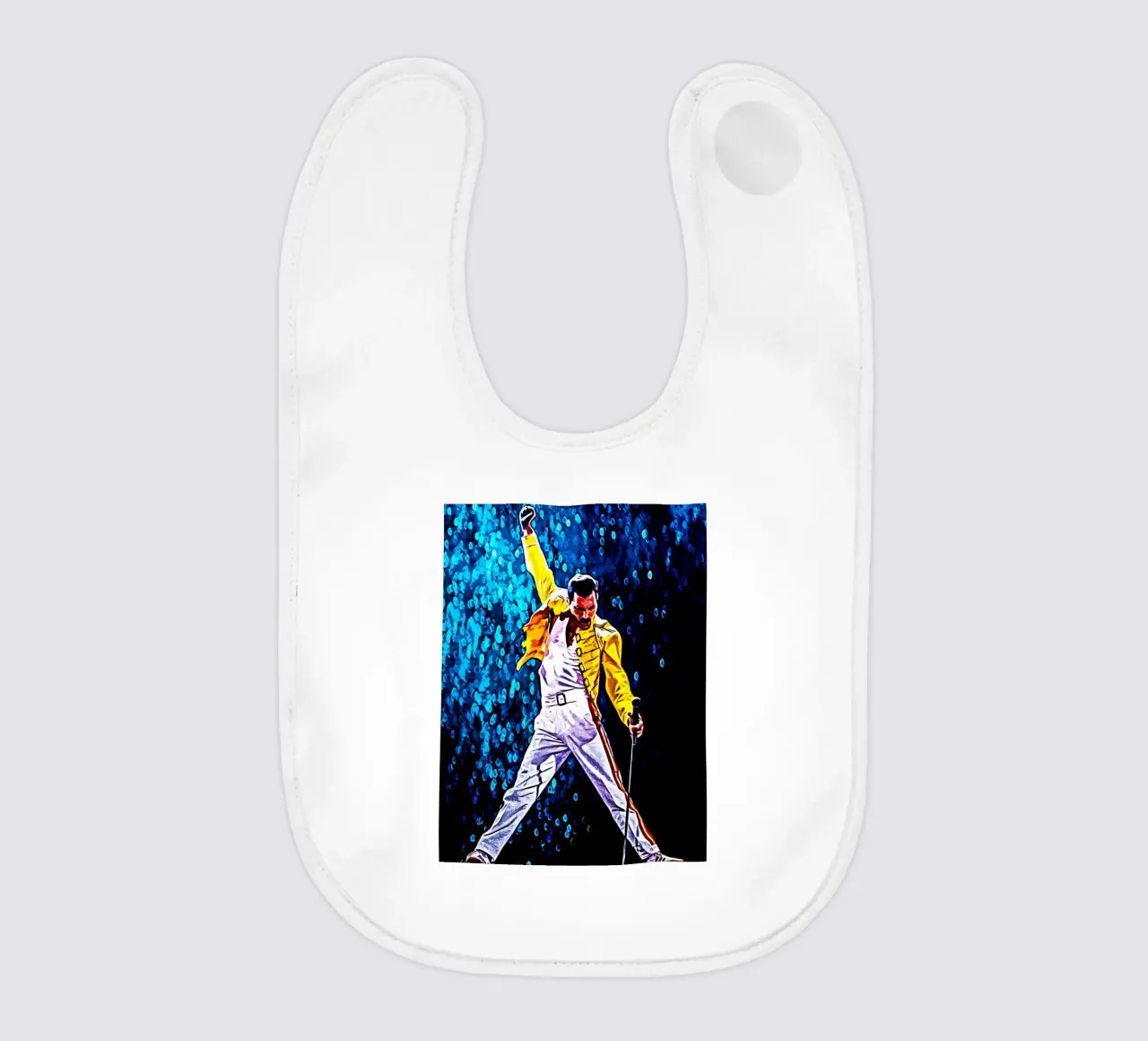Freddie Mercury 5 Art baby bib by music soul