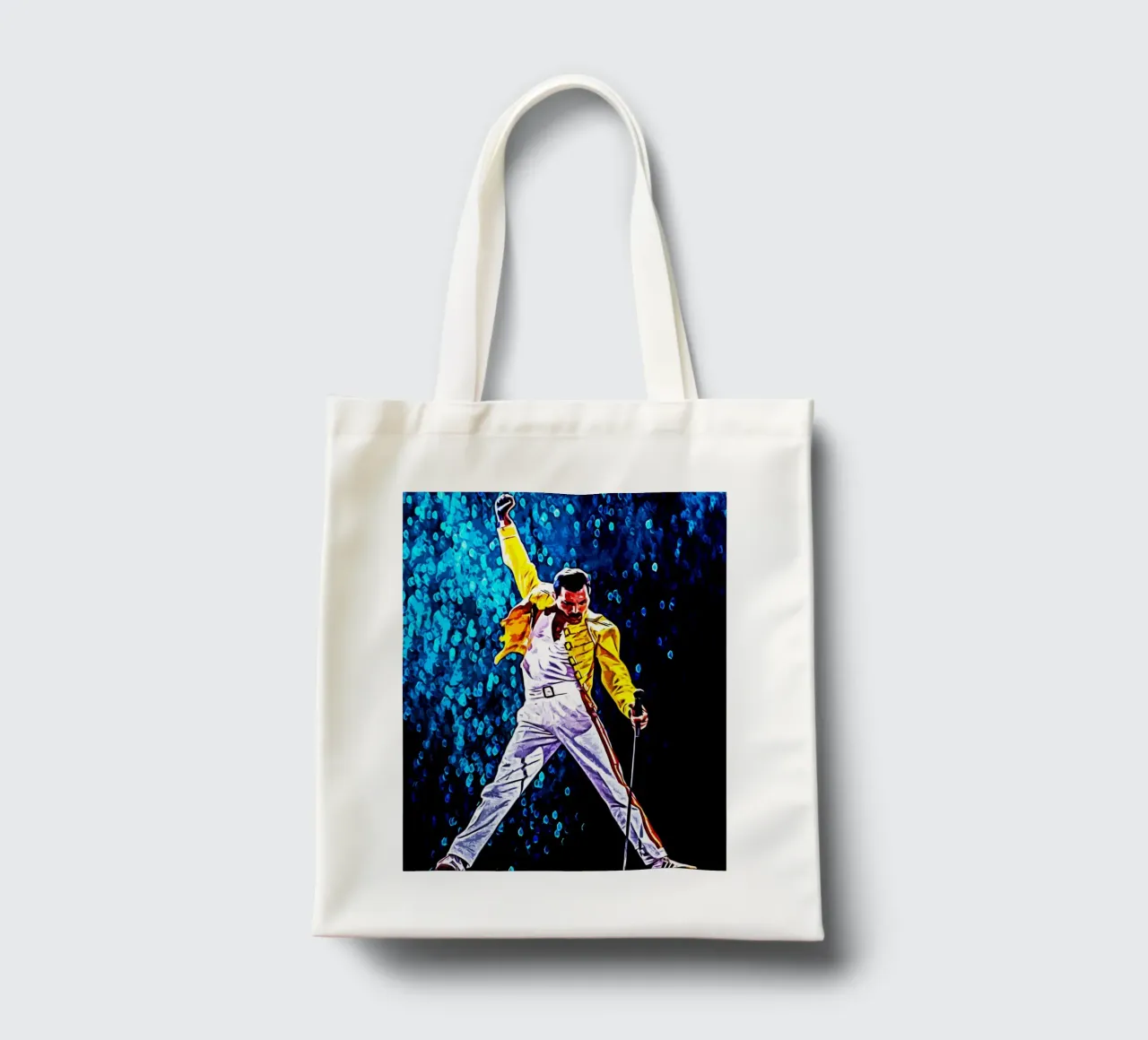 Freddie Mercury 5 Art tote bag by music soul