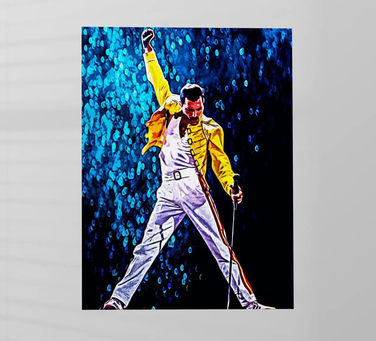 Freddie Mercury 5 Arte pellicola backlit da music soul