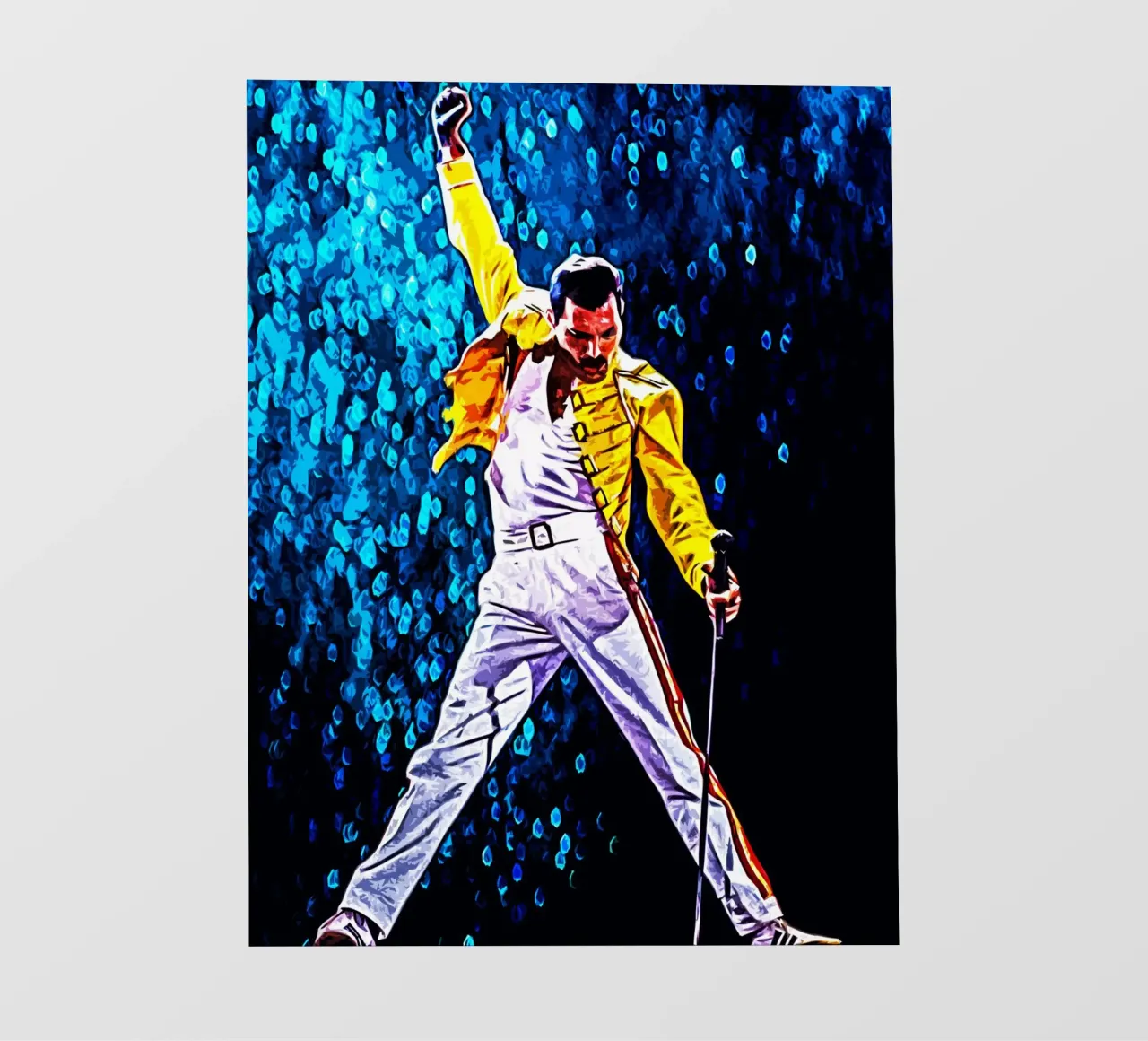 Freddie Mercury 5 Arte pellicola backlit da music soul