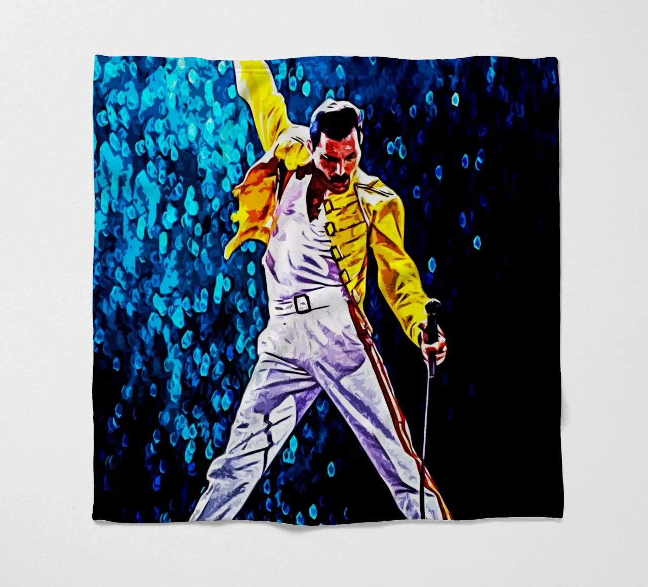 Freddie Mercury 5 Art fleece blanket by music soul