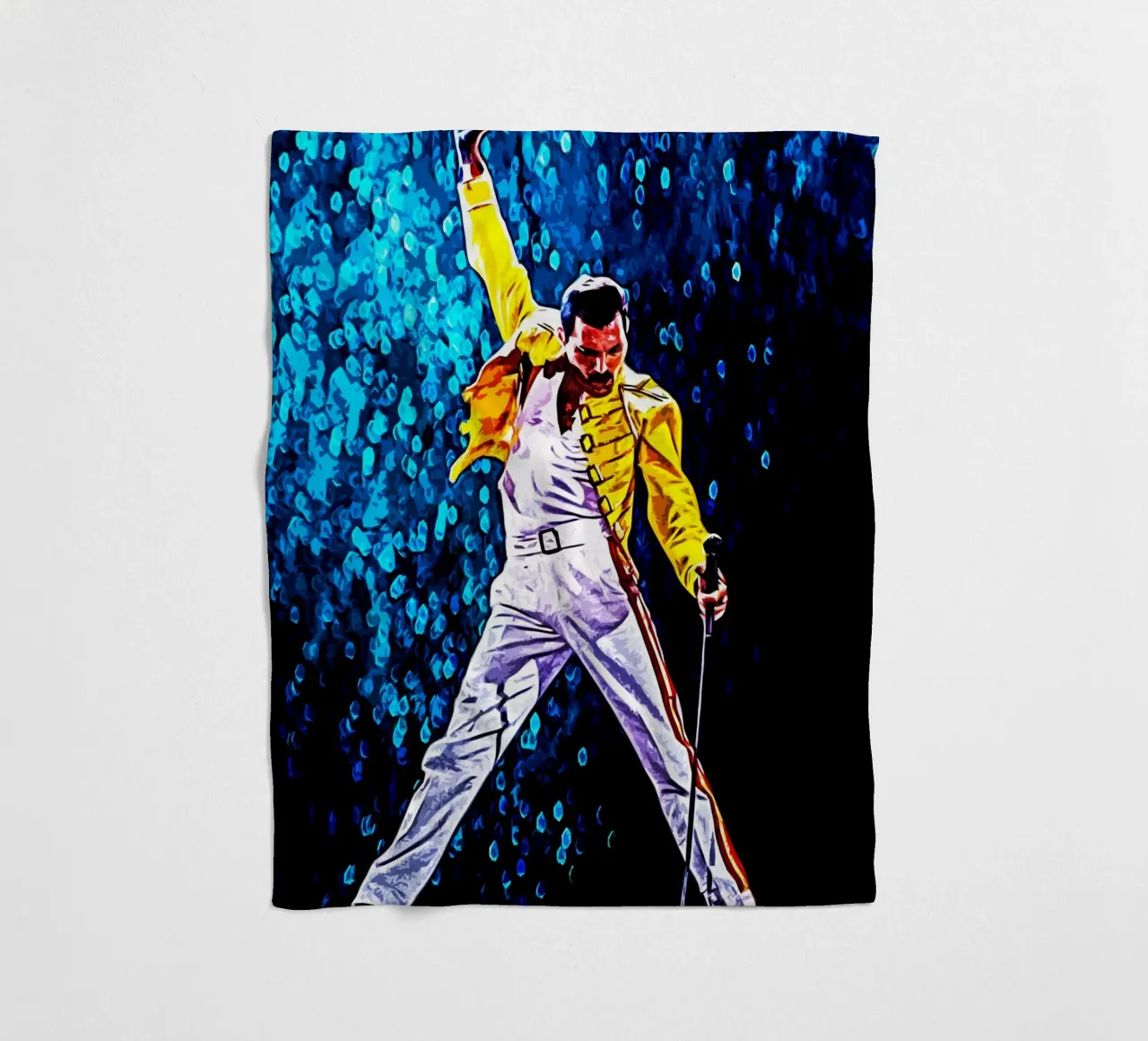 Freddie Mercury 5 Art fleece blanket by music soul