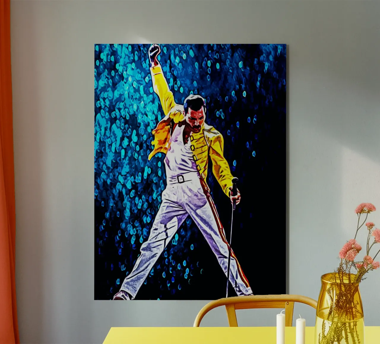Freddie Mercury 5 Arte alluminio dibond da music soul