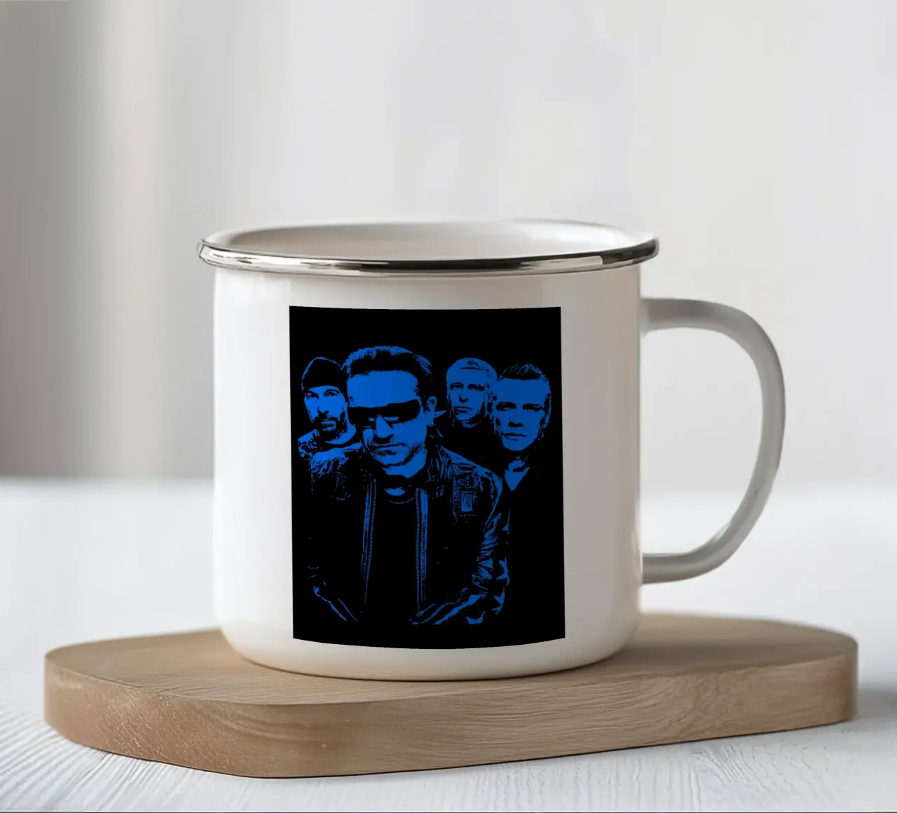 Groupe U2 Art mug en émail de music soul