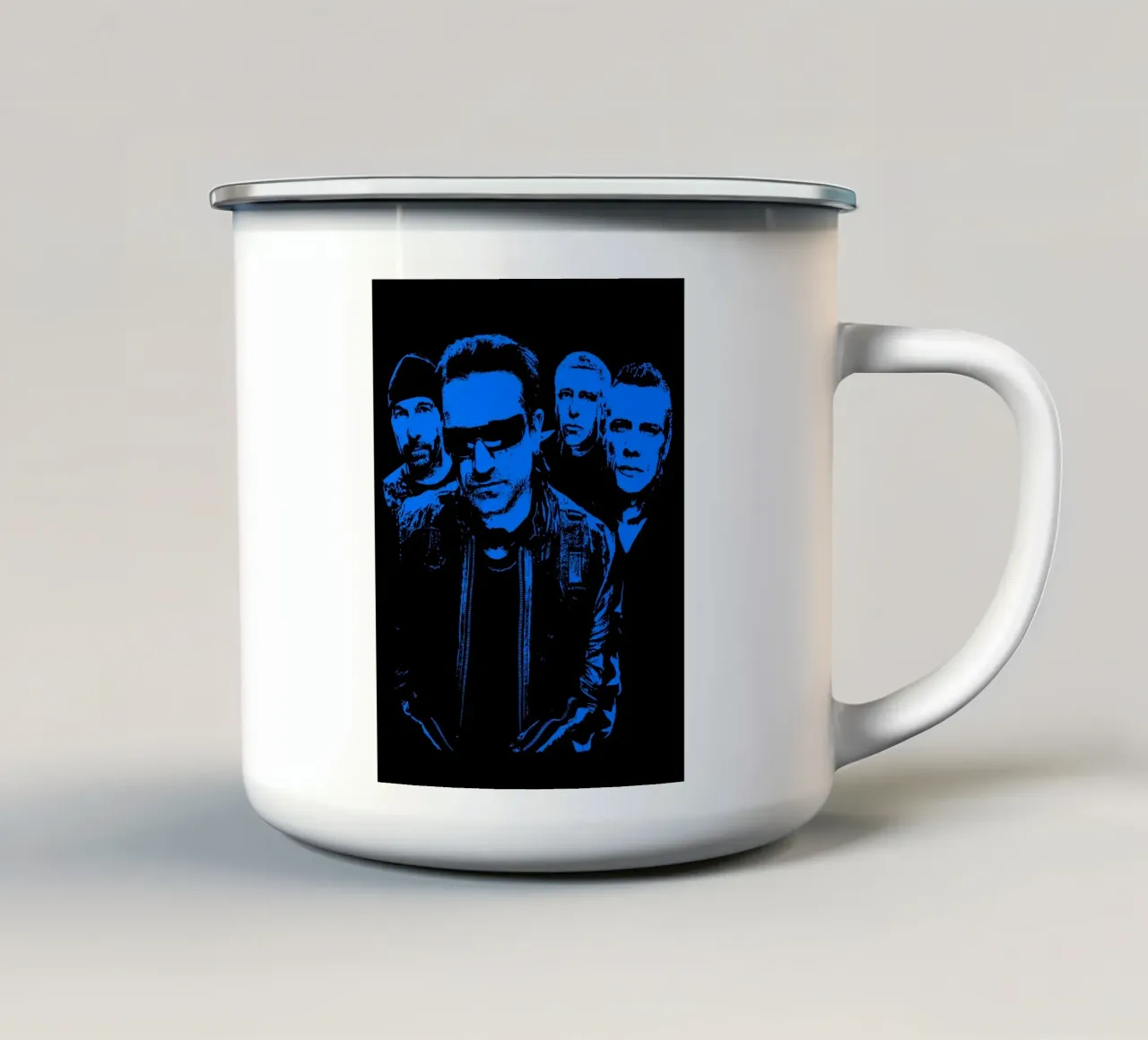 Groupe U2 Art mug en émail de music soul
