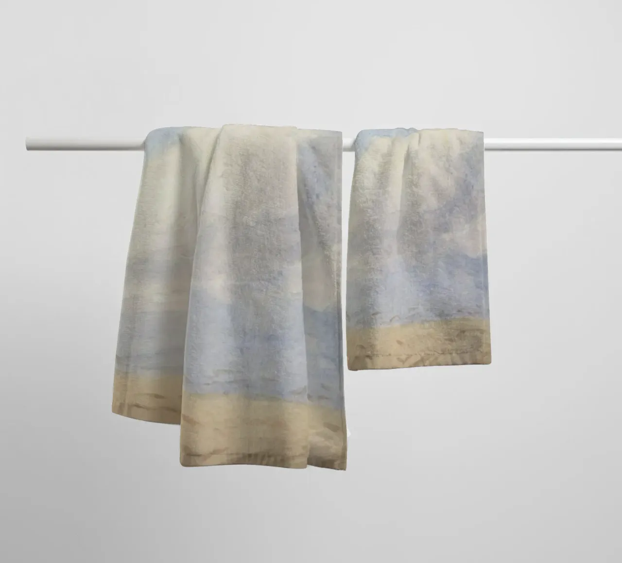 Monet-esque Sky: Cloudscape Art, Impressionist Minimalist Pr towel by ClubArt