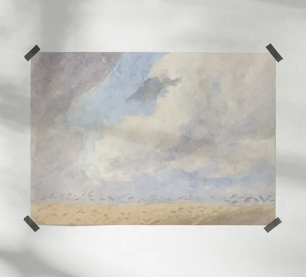 Monet-esque Sky: Cloudscape Art, Impressionist Minimalist Pr poster by ClubArt