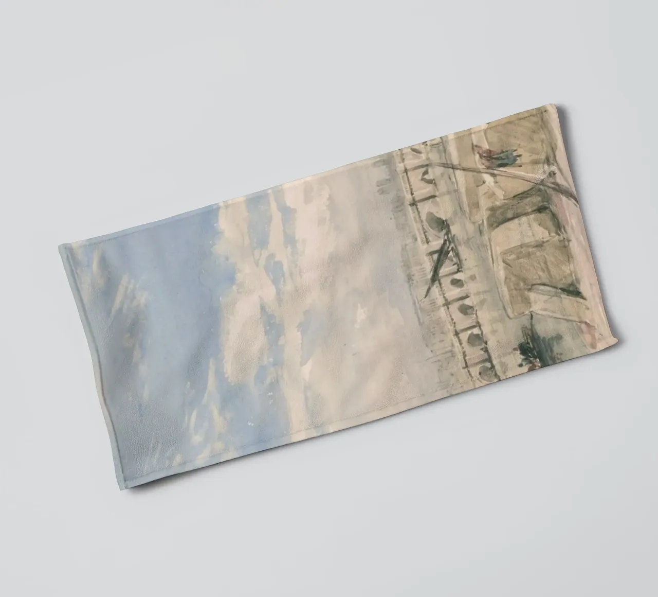 Pont historique de Londres : Thames River Cityscape, Vintage Art serviette de bain de ClubArt