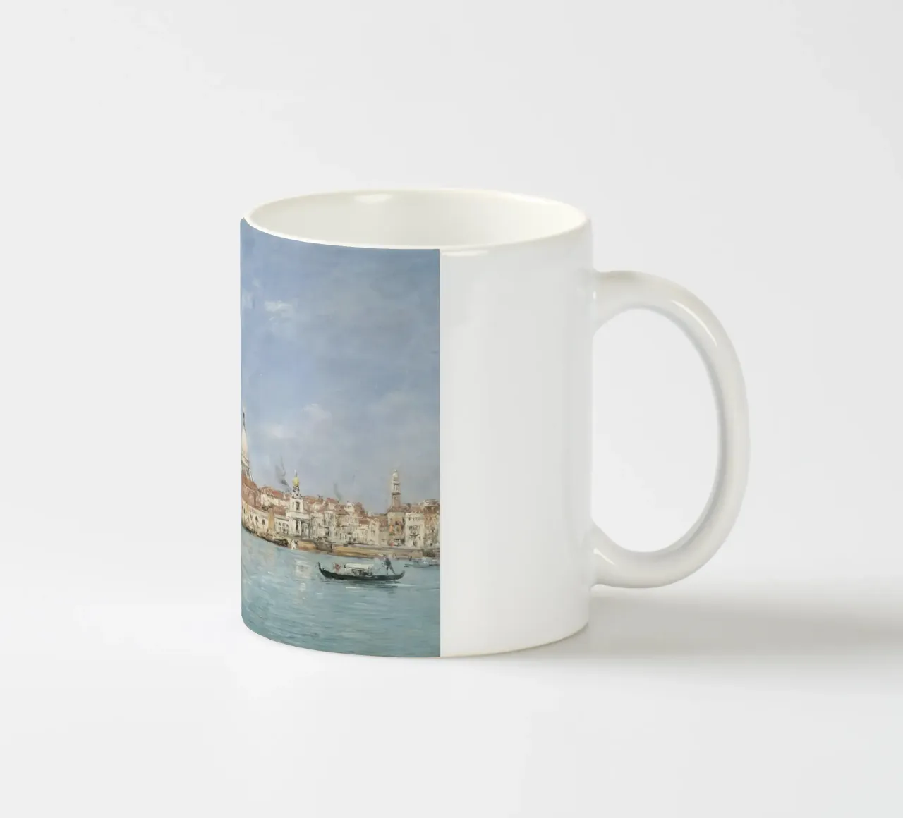 Eugène Boudin: Venice Grand Canal, Impressionist Cityscape ceramic mug by ClubArt