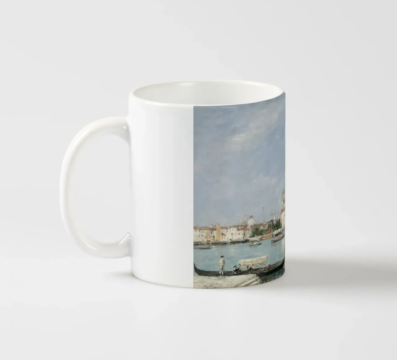 Eugène Boudin: Venice Grand Canal, Impressionist Cityscape ceramic mug by ClubArt