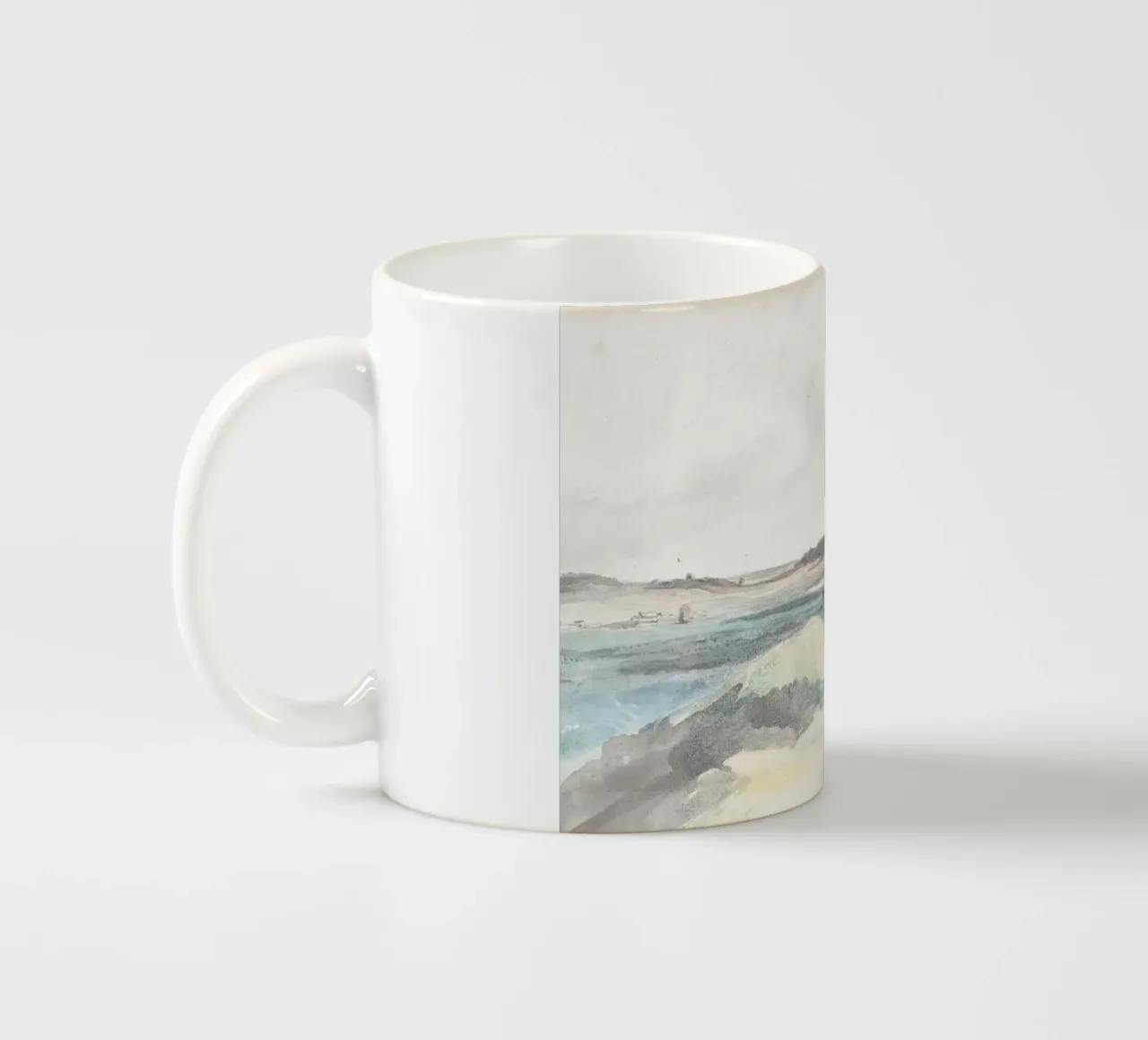 Horizon lointain : Paysage marin minimaliste, étude impressionniste mug en céramique de ClubArt