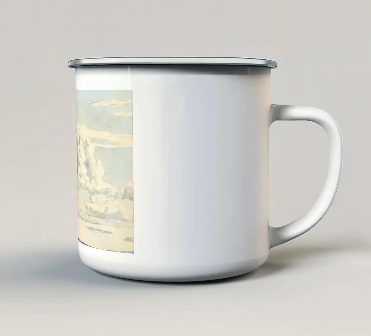 Studio delle nuvole: Arte del cielo atmosferico, paesaggio sottile tazza in smalto da ClubArt