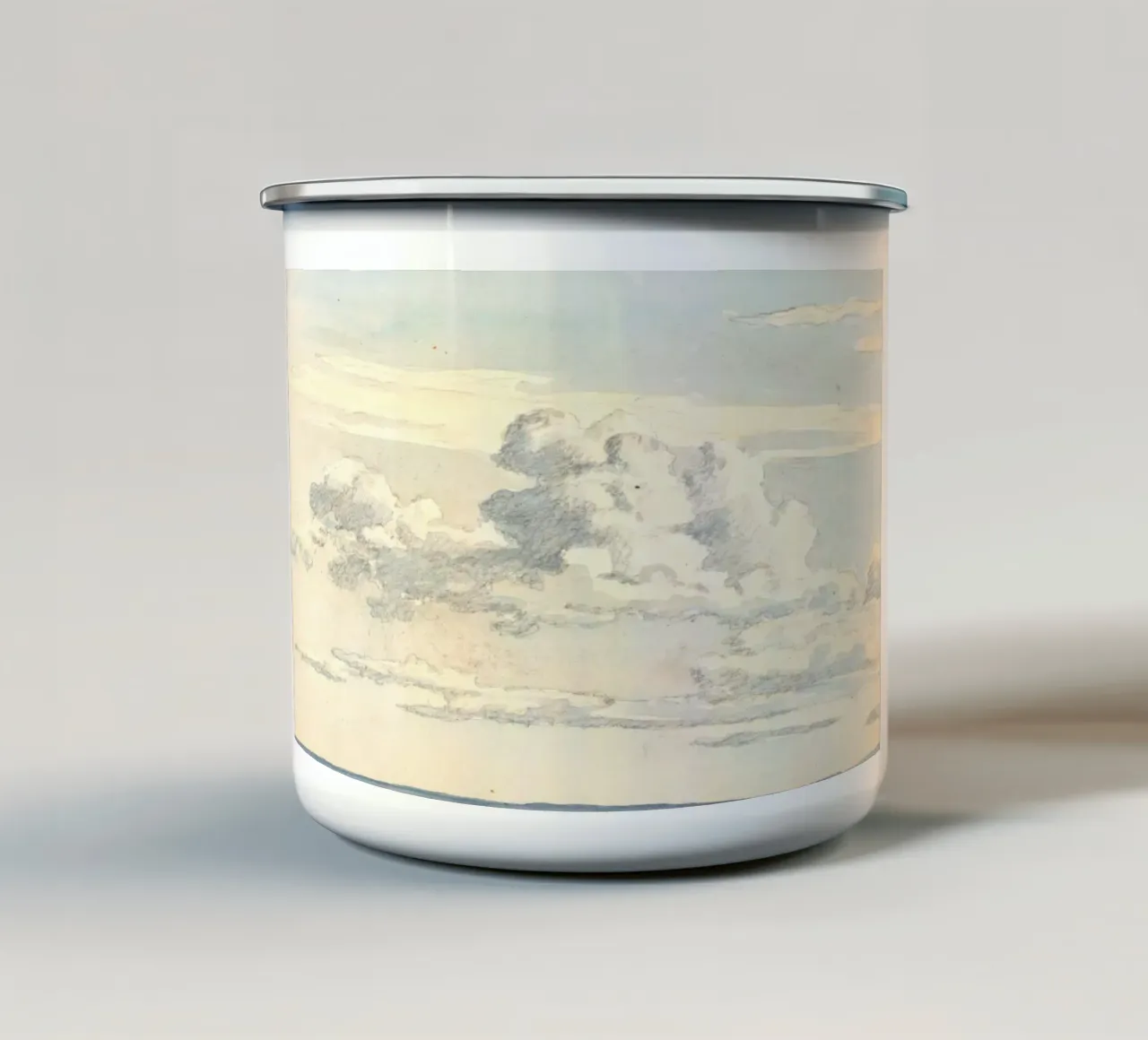Studio delle nuvole: Arte del cielo atmosferico, paesaggio sottile tazza in smalto da ClubArt