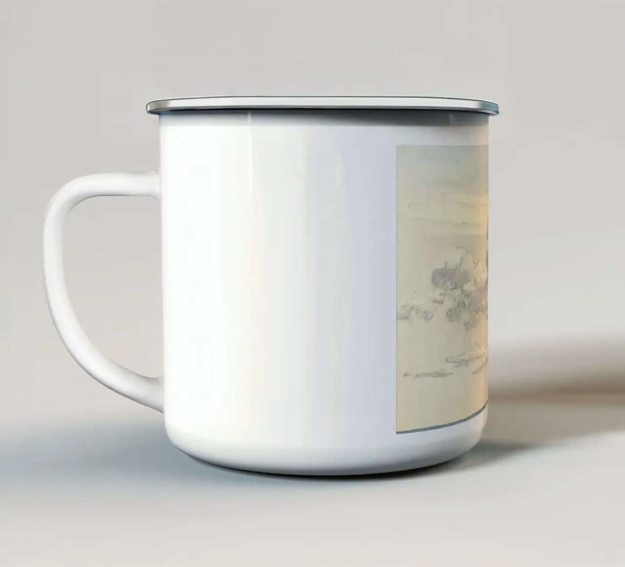 Studio delle nuvole: Arte del cielo atmosferico, paesaggio sottile tazza in smalto da ClubArt