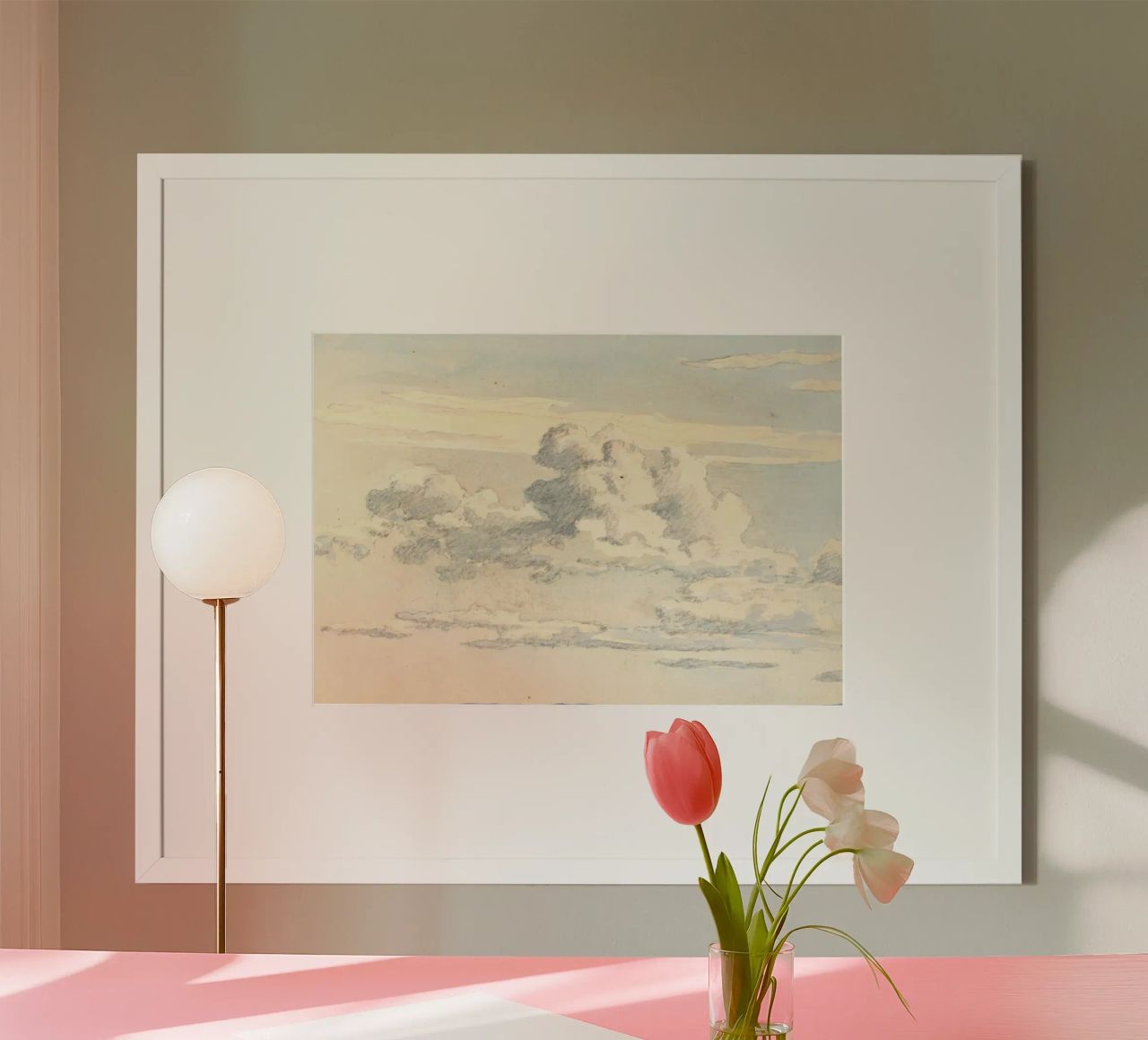 Cloud Study: Atmospheric Sky Art, Subtle Landscape poster by ClubArt