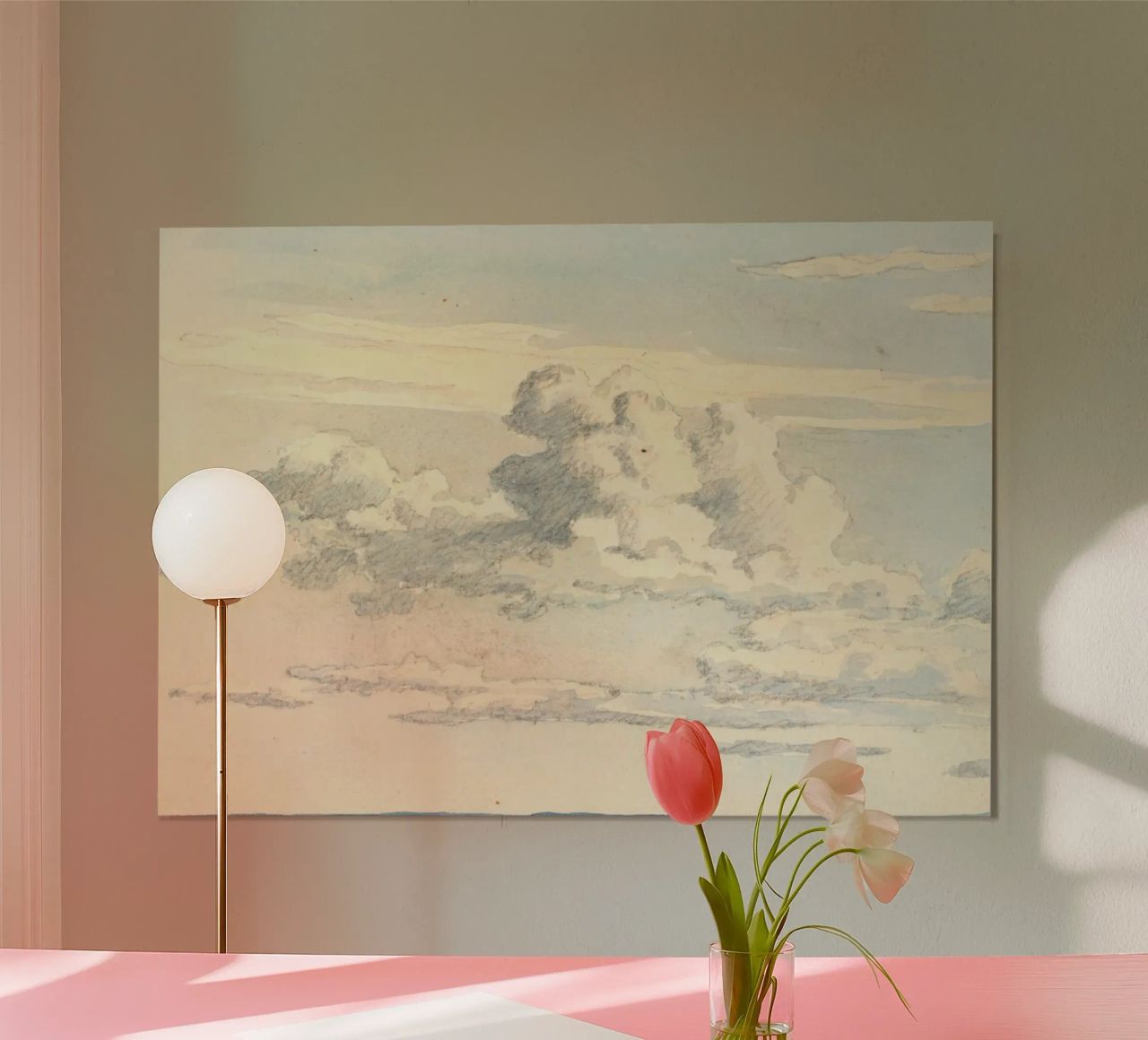 Cloud Study: Atmospheric Sky Art, Subtle Landscape poster by ClubArt