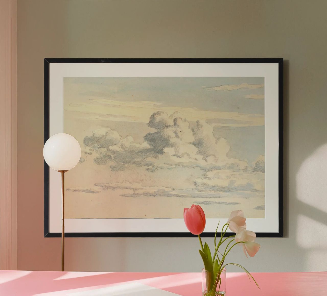 Cloud Study: Atmospheric Sky Art, Subtle Landscape poster by ClubArt