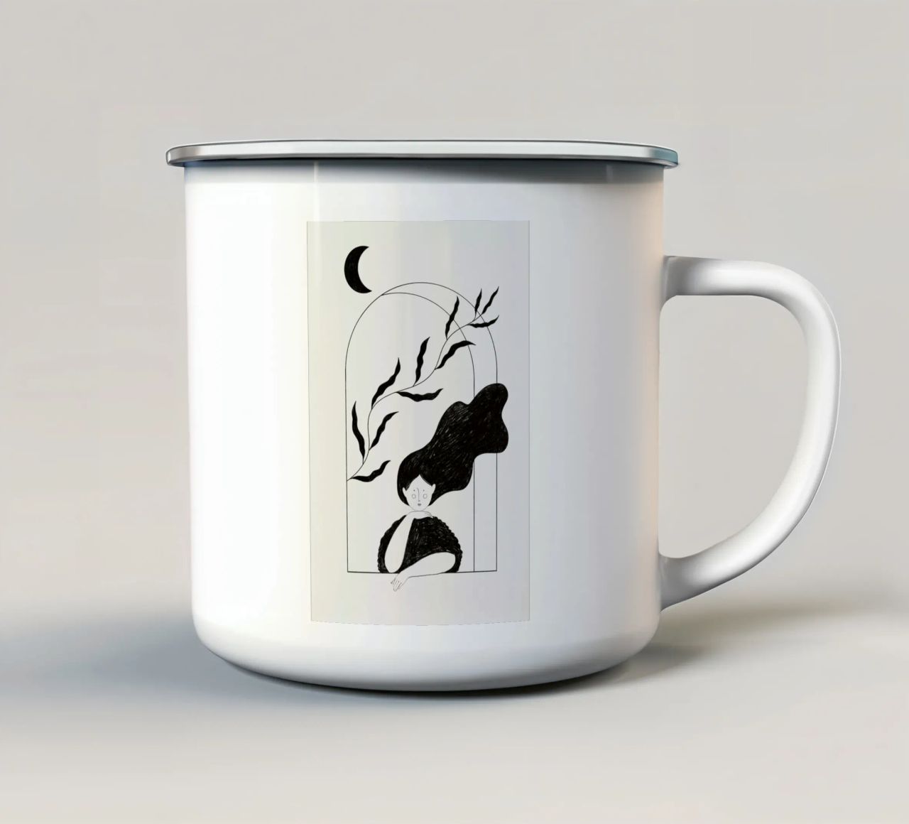 Waiting tazza in smalto da Graphite