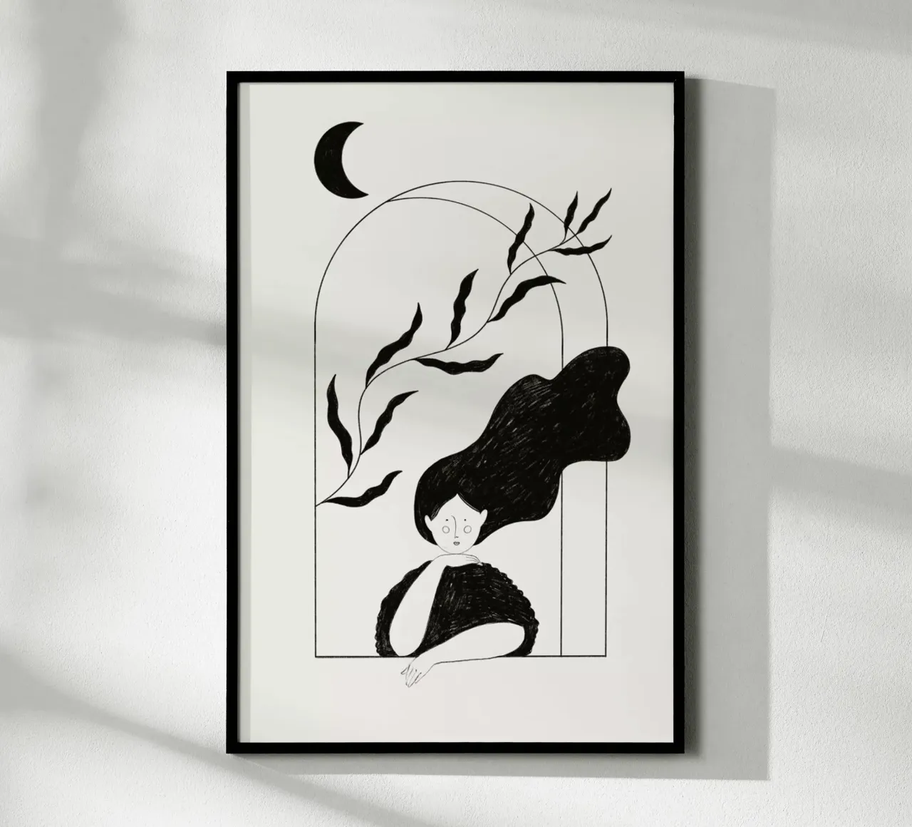 Waiting poster con telaio in plastica da Graphite