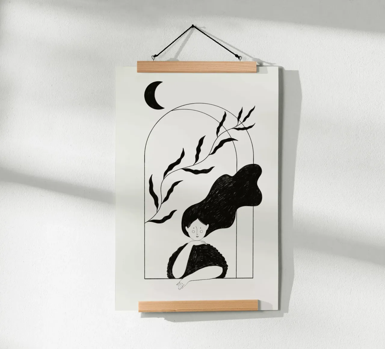 Waiting poster con telaio in plastica da Graphite