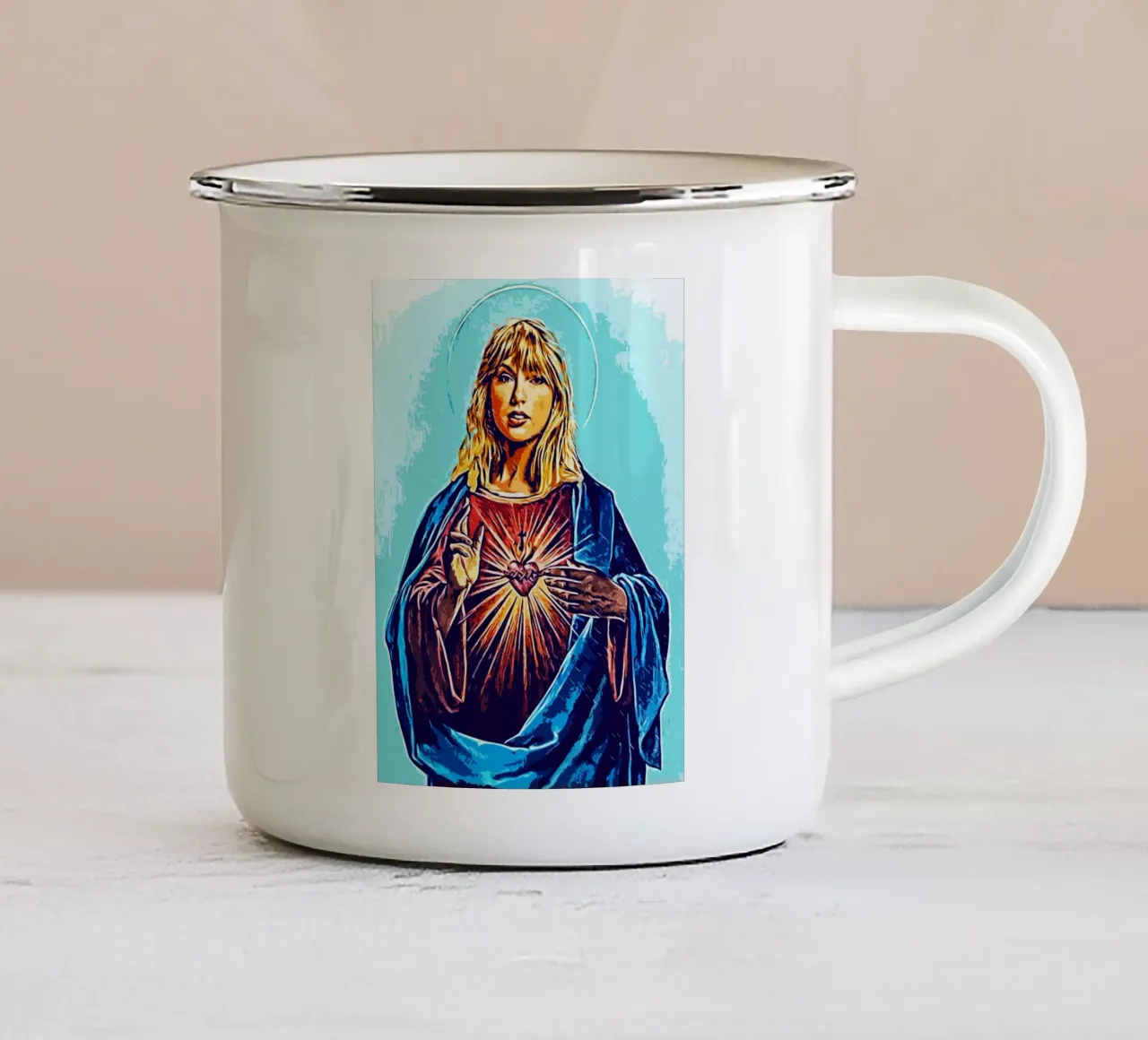 Arte di Taylor Swift tazza in smalto da music soul