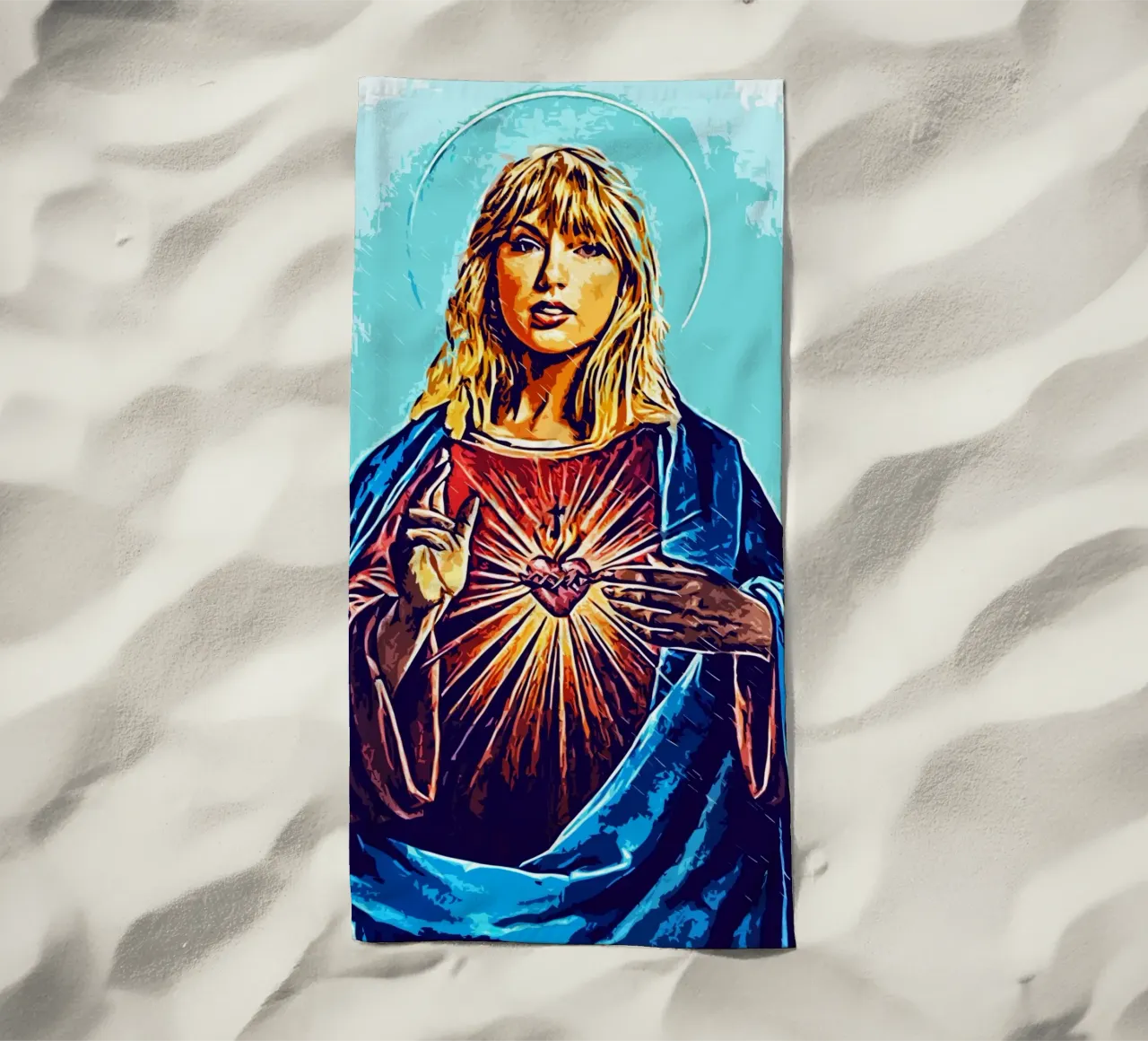 Arte di Taylor Swift telo mare da music soul