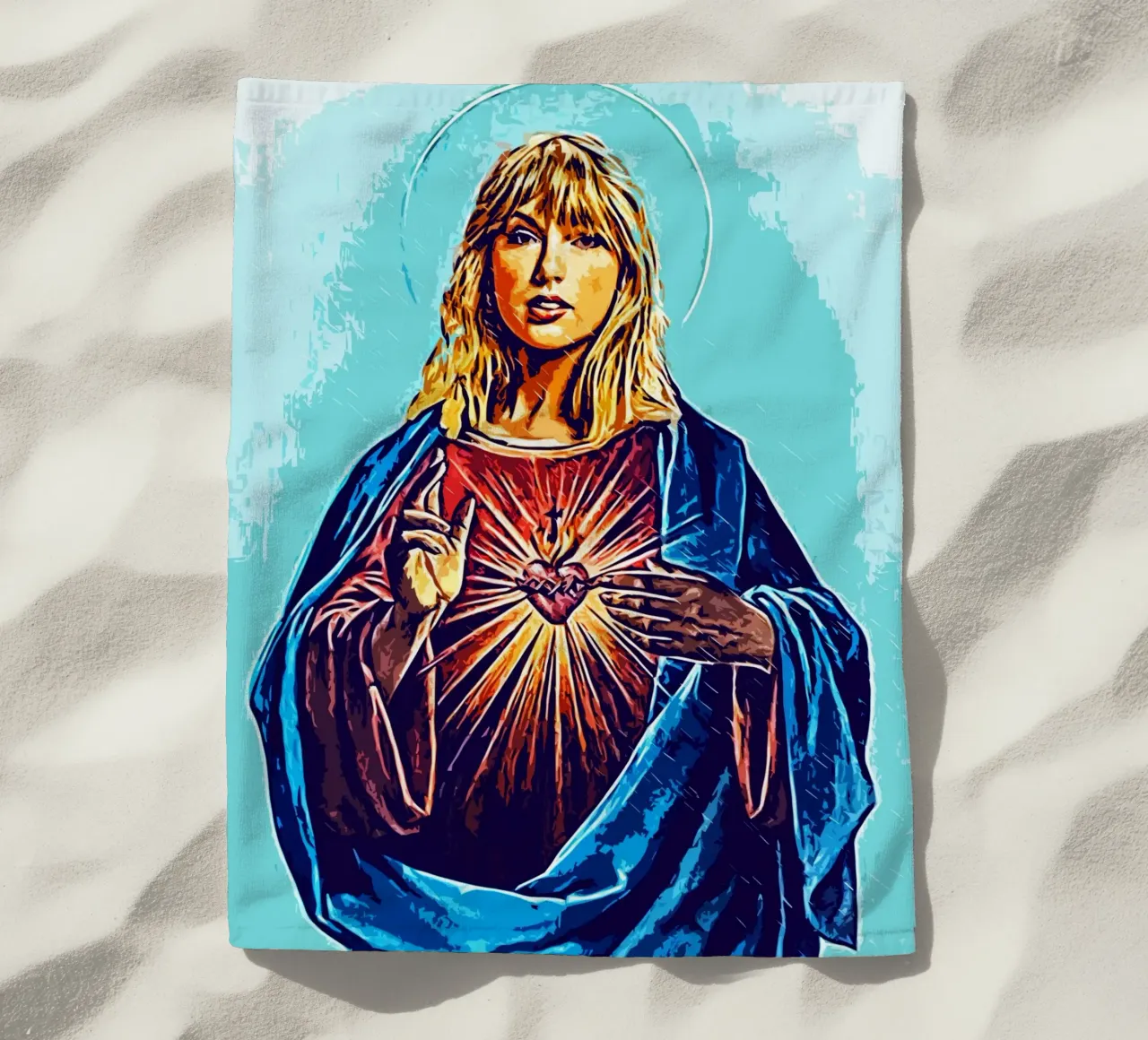 Arte di Taylor Swift telo mare da music soul